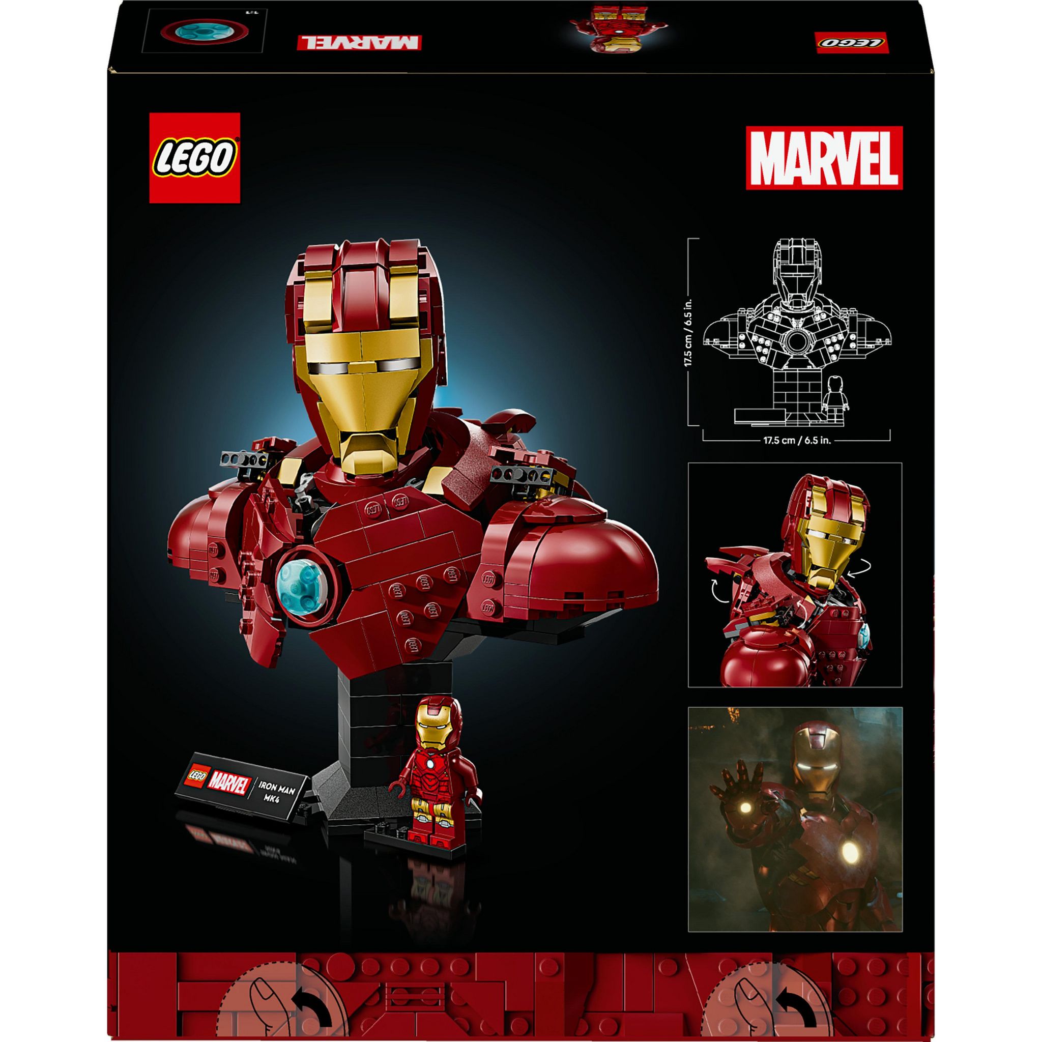 Voir la diapositive 8 : LEGO Marvel 76327 - Buste d'Iron Man