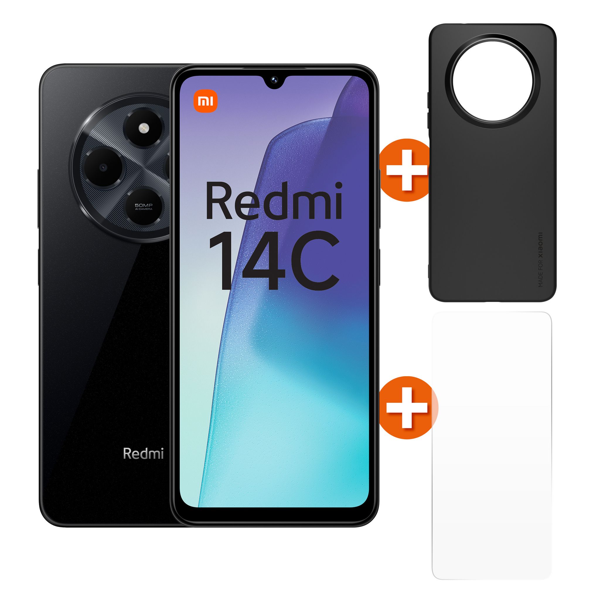 Voir la diapositive 2 : XIAOMI Redmi 14C 4G 128Go - Noir