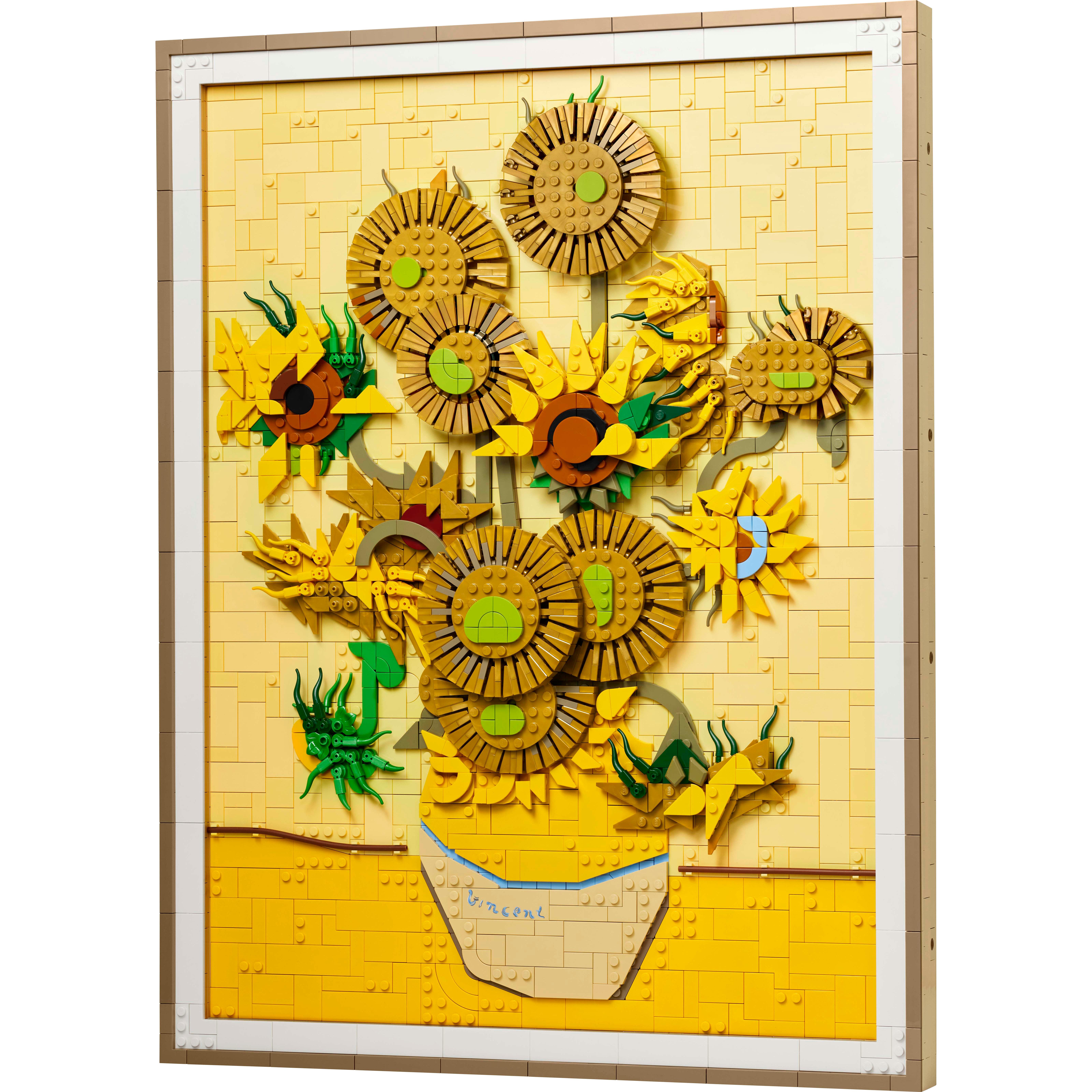 Voir la diapositive 2 : LEGO Art 31215 Vincent van Gogh – Les Tournesols - Tableau mural, Construction pour adulte
