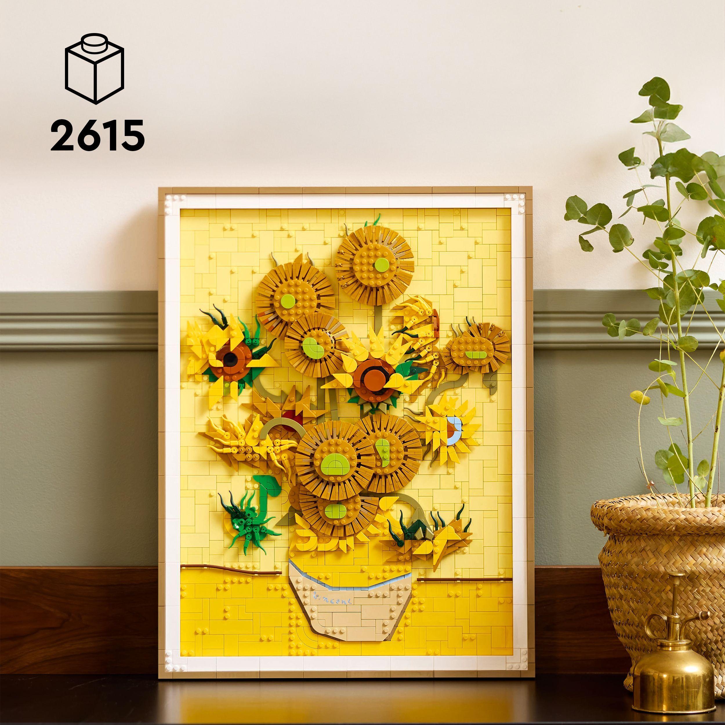Voir la diapositive 3 : LEGO Art 31215 Vincent van Gogh – Les Tournesols - Tableau mural, Construction pour adulte