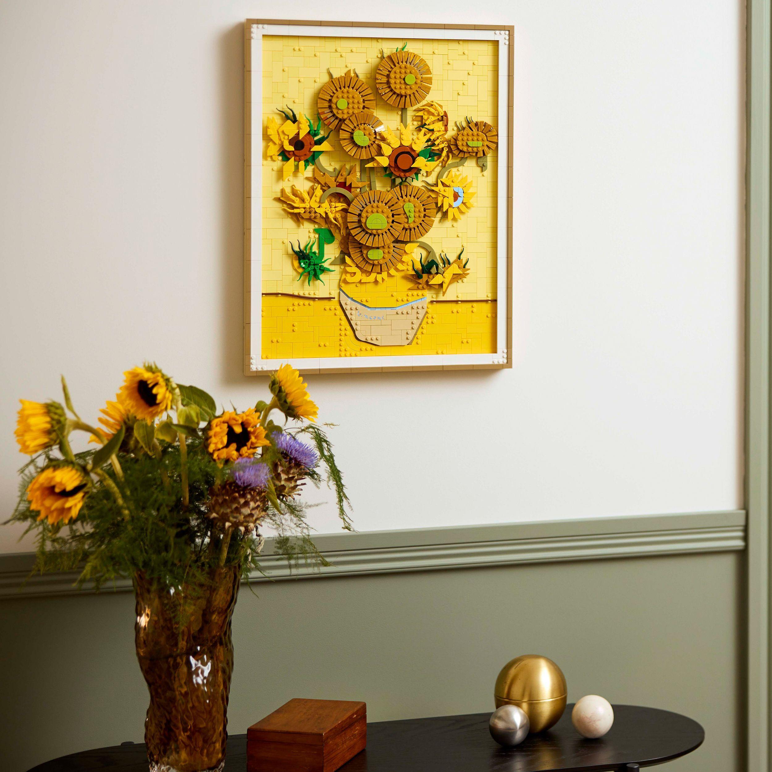 Voir la diapositive 4 : LEGO Art 31215 Vincent van Gogh – Les Tournesols - Tableau mural, Construction pour adulte