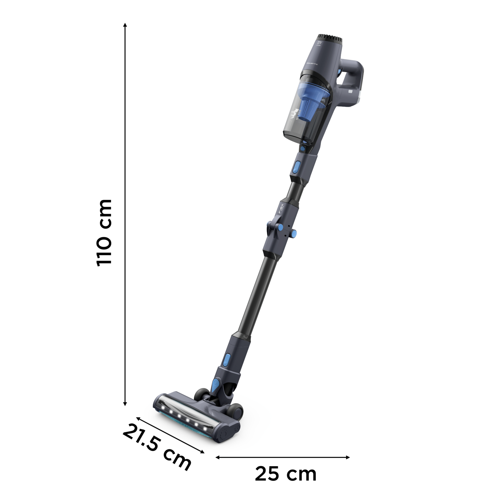 Voir la diapositive 2 : ROWENTA Aspirateur balai YY5561FE - Gris