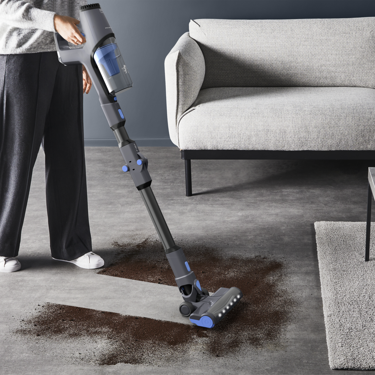 Voir la diapositive 5 : ROWENTA Aspirateur balai YY5561FE - Gris