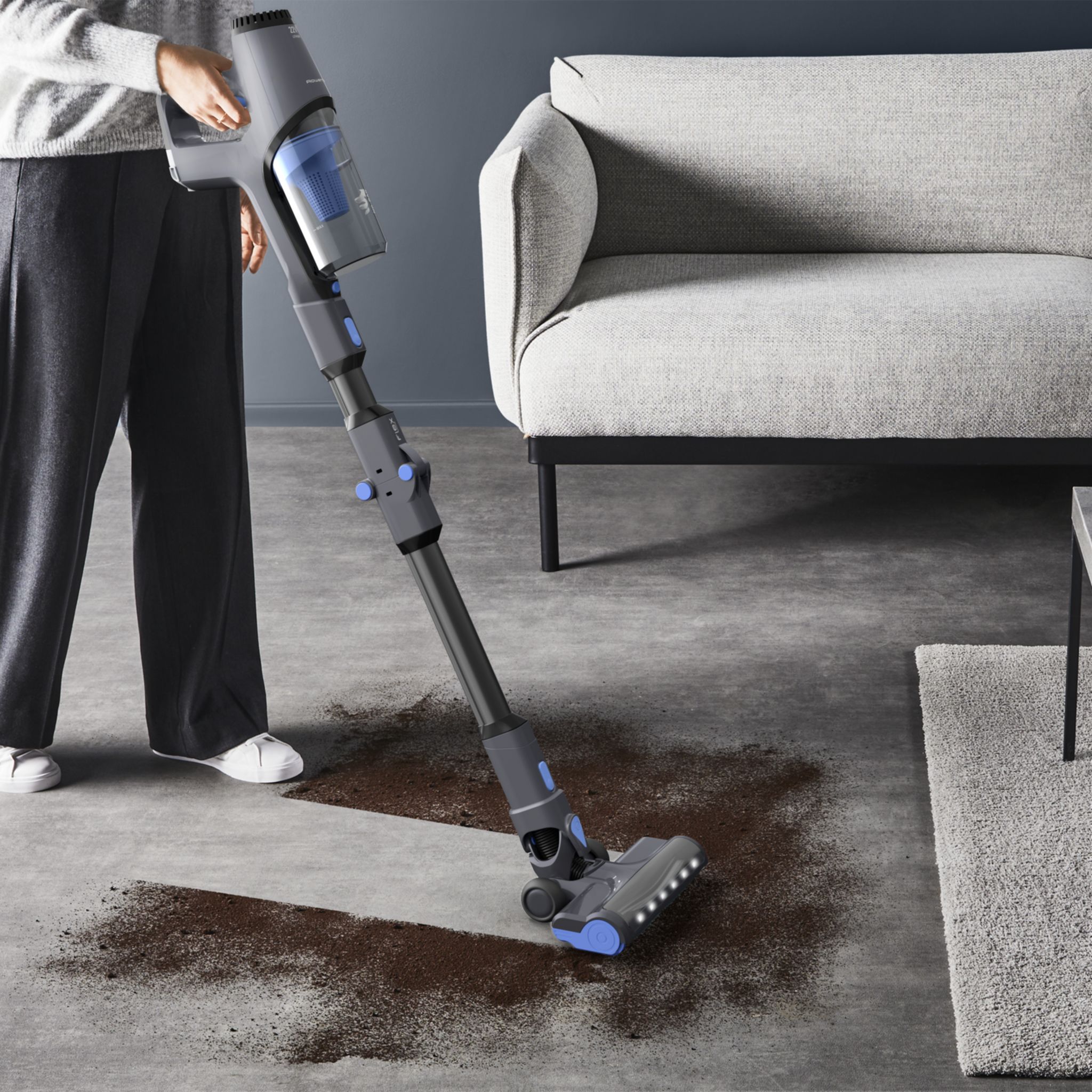 Voir la diapositive 5 : ROWENTA Aspirateur balai YY5561FE - Gris