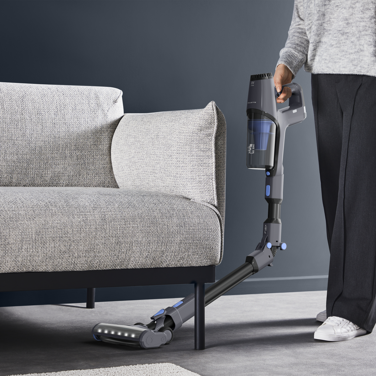 Voir la diapositive 6 : ROWENTA Aspirateur balai YY5561FE - Gris