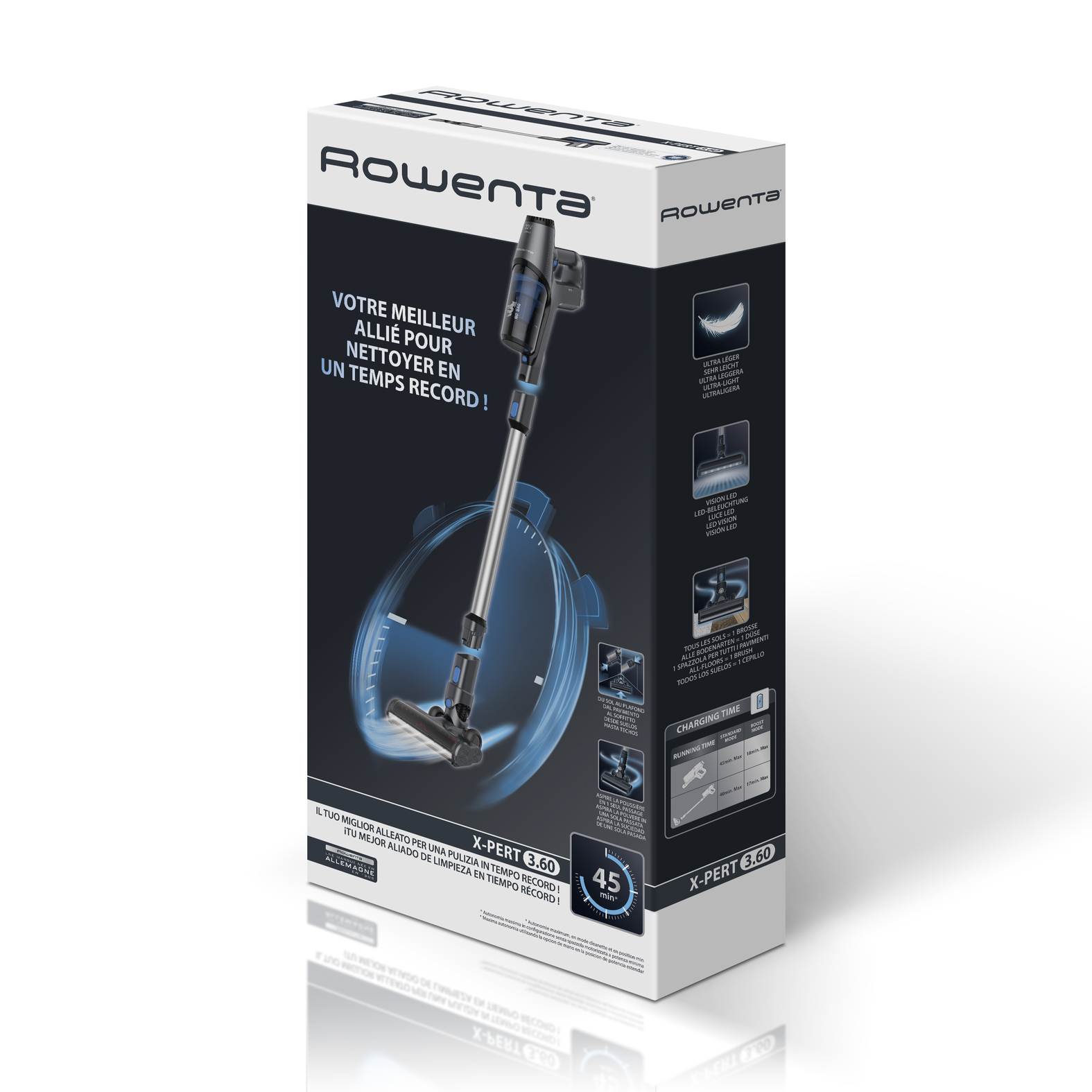 Voir la diapositive 9 : ROWENTA Aspirateur balai YY5561FE - Gris