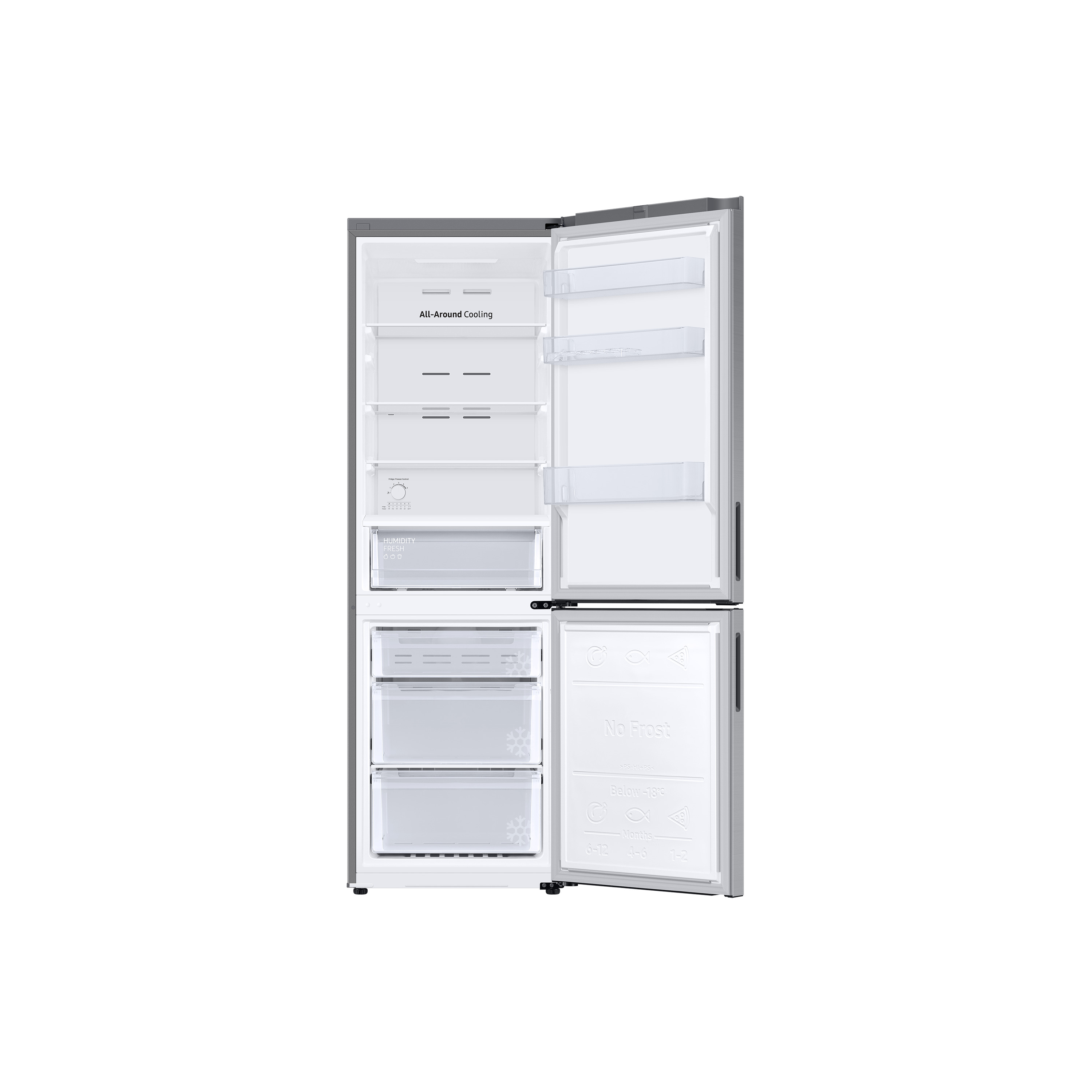 Voir la diapositive 4 : SAMSUNG Réfrigérateur combiné RB33B610ESA, Capacité 344 L, Froid ventilé No Frost, E