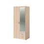 Voir la diapositive 5 : Armoire 2 portes dont 1 avec miroir et 2 tiroirs L81cm DAISY 2