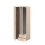 Voir la diapositive 8 : Armoire 2 portes dont 1 avec miroir et 2 tiroirs L81cm DAISY 2