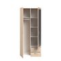 Voir la diapositive 9 : Armoire 2 portes dont 1 avec miroir et 2 tiroirs L81cm DAISY 2