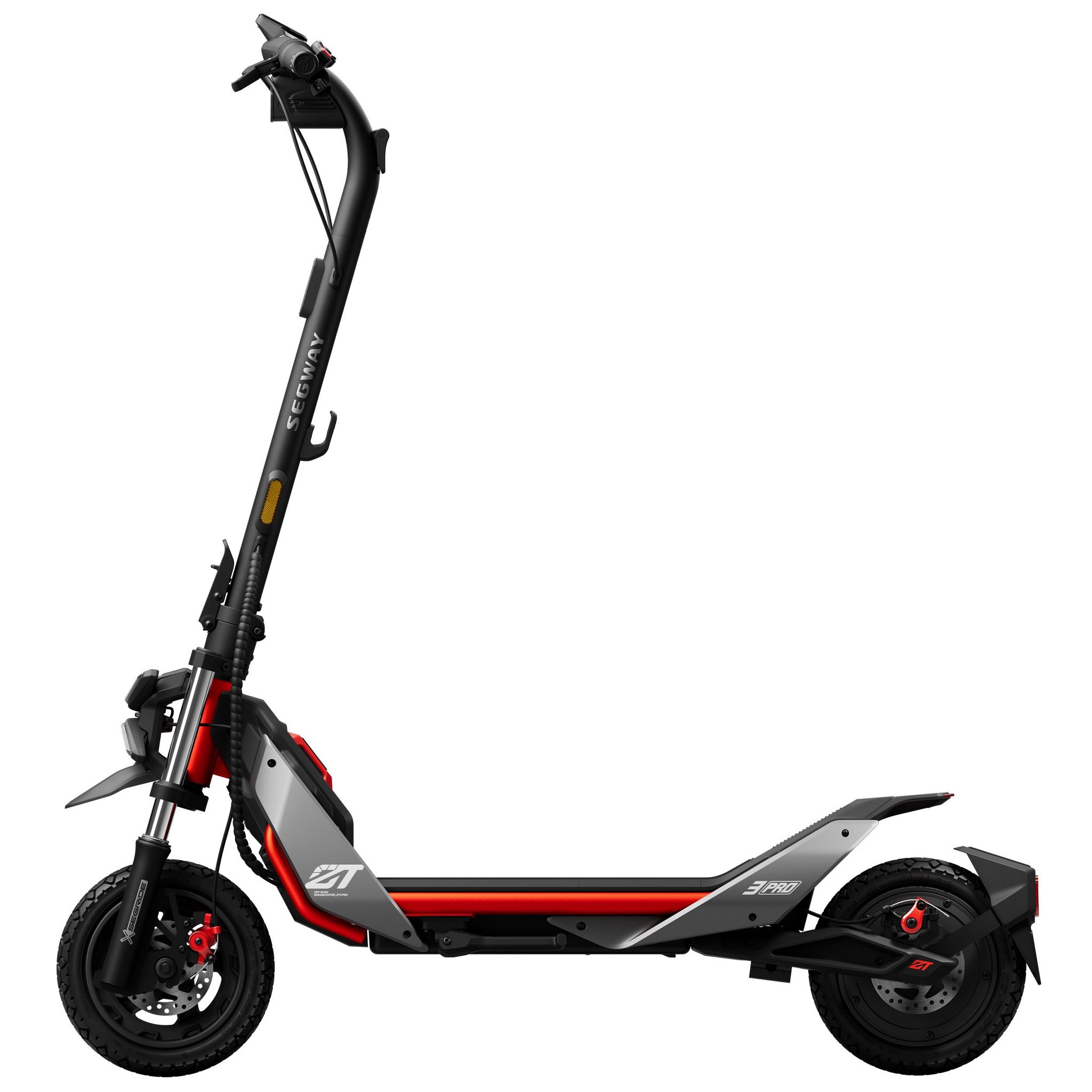Voir la diapositive 4 : SEGWAY Trottinette électrique ZT3 Pro - Noir et Rouge