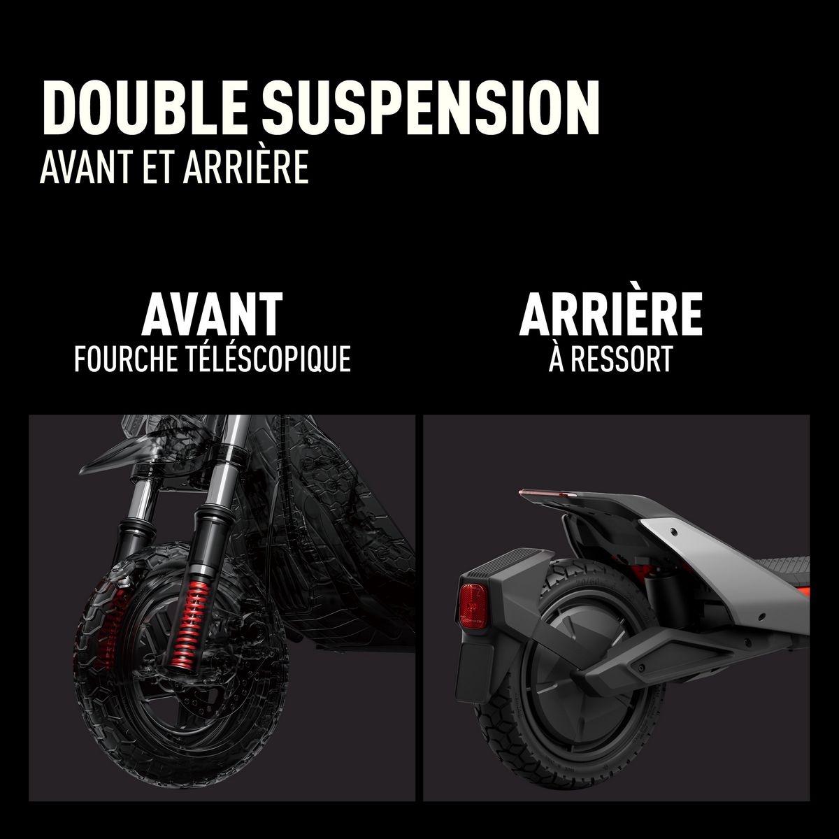 SEGWAY Trottinette électrique ZT3 Pro - Noir et Rouge