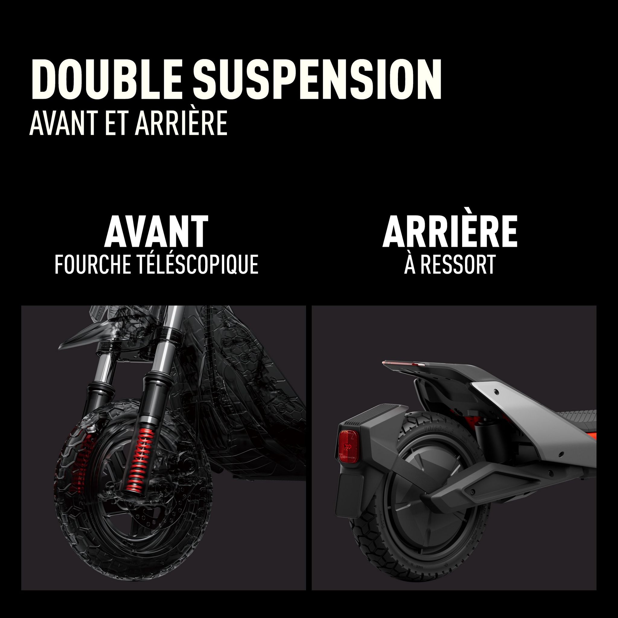 Voir la diapositive 7 : SEGWAY Trottinette électrique ZT3 Pro - Noir et Rouge