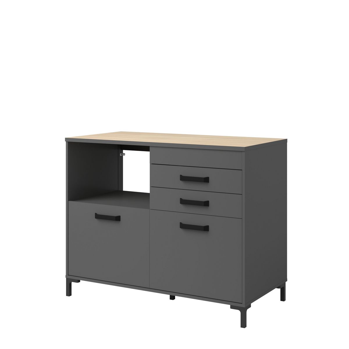 Meuble bas de cuisine 2 portes 2 tiroirs L118cm SAMBA