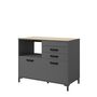 Voir la diapositive 4 : Meuble bas de cuisine 2 portes 2 tiroirs L118cm SAMBA