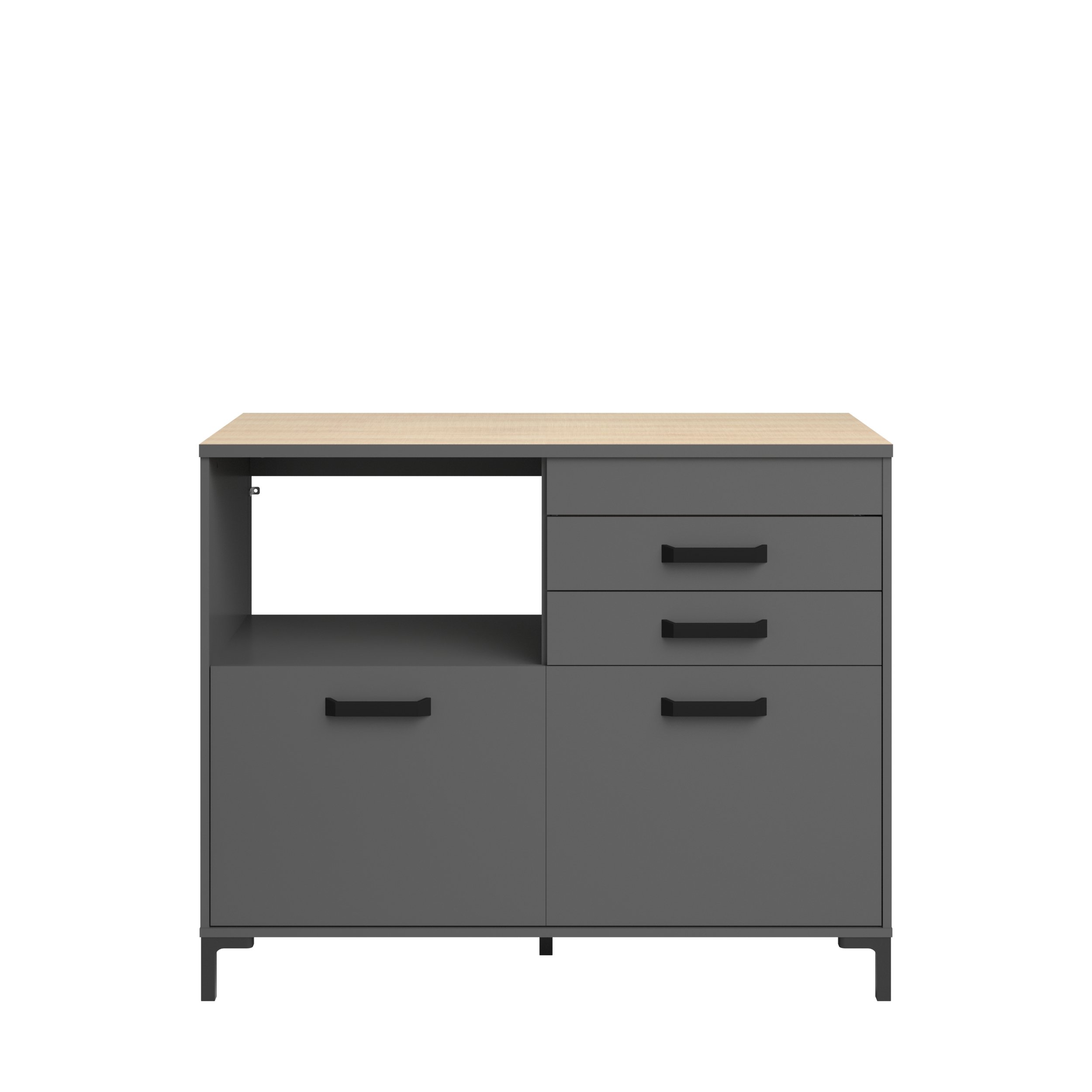 Voir la diapositive 5 : Meuble bas de cuisine 2 portes 2 tiroirs L118cm SAMBA