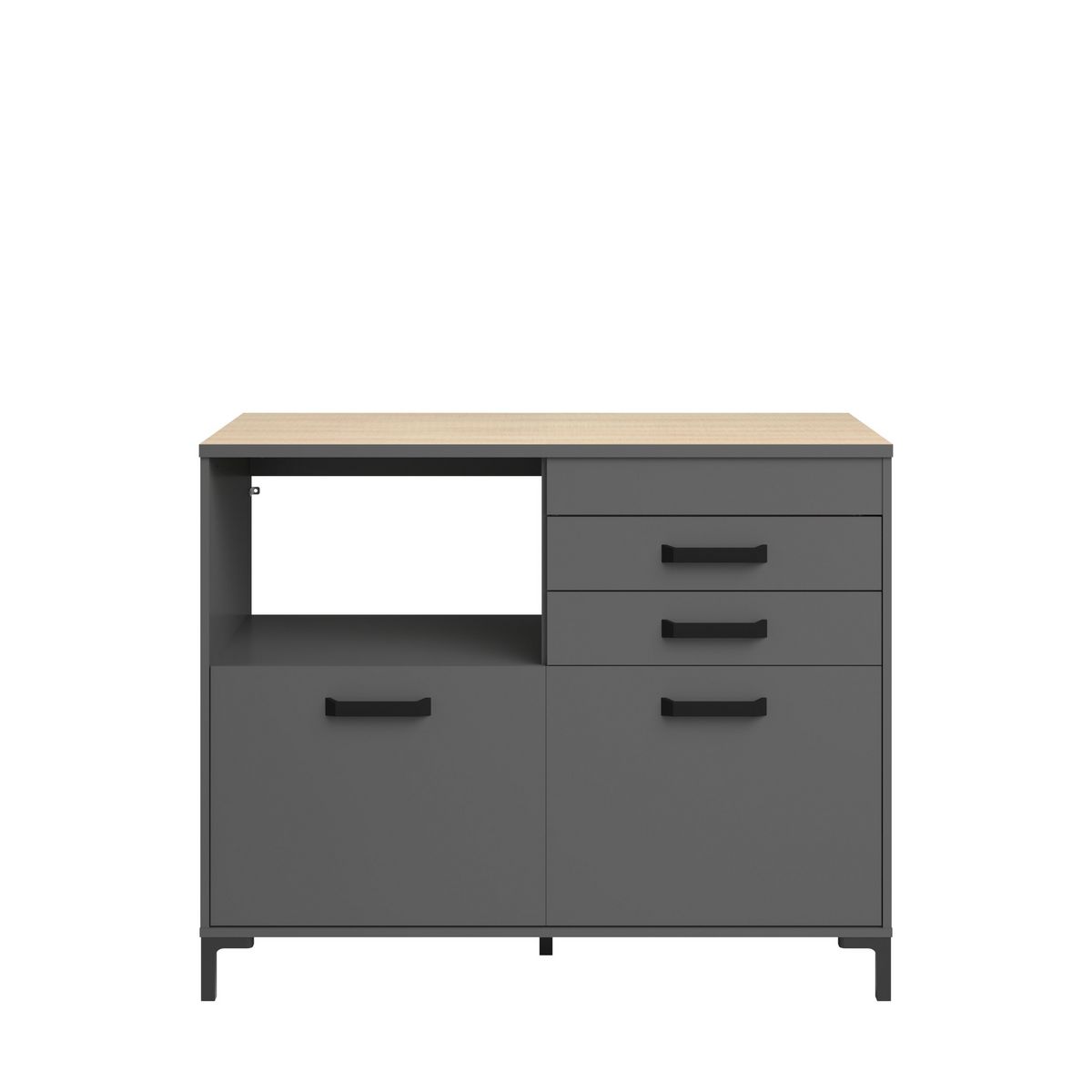 Meuble bas de cuisine 2 portes 2 tiroirs L118cm SAMBA