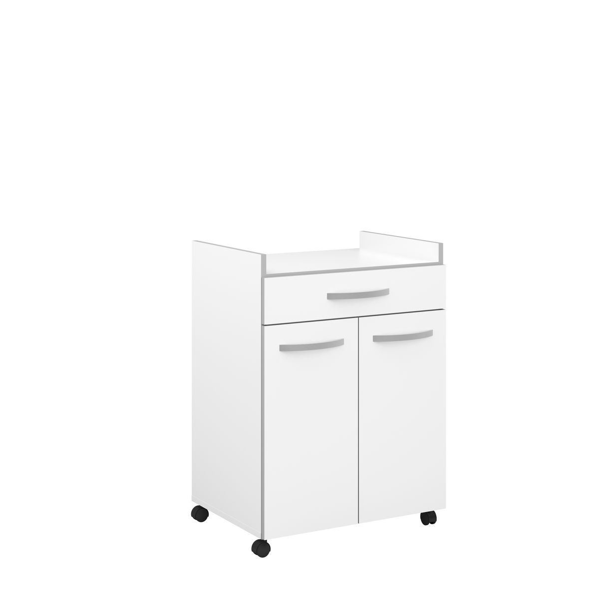 Desserte de cuisine avec roulettes 2 portes 1 tiroir  L60cm ZAK