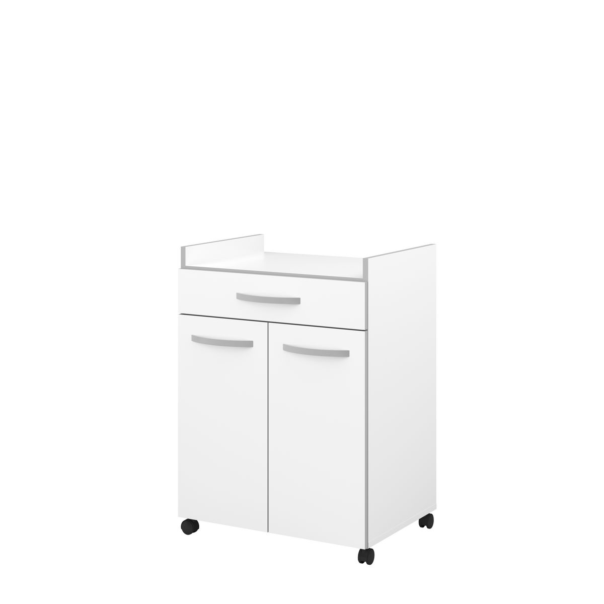 Desserte de cuisine avec roulettes 2 portes 1 tiroir  L60cm ZAK