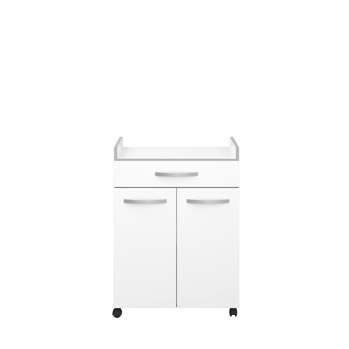 Desserte de cuisine avec roulettes 2 portes 1 tiroir  L60cm ZAK