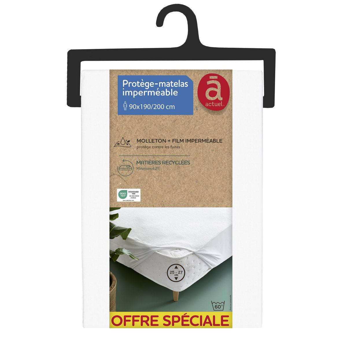 ACTUEL Protège matelas imperméable en molleton