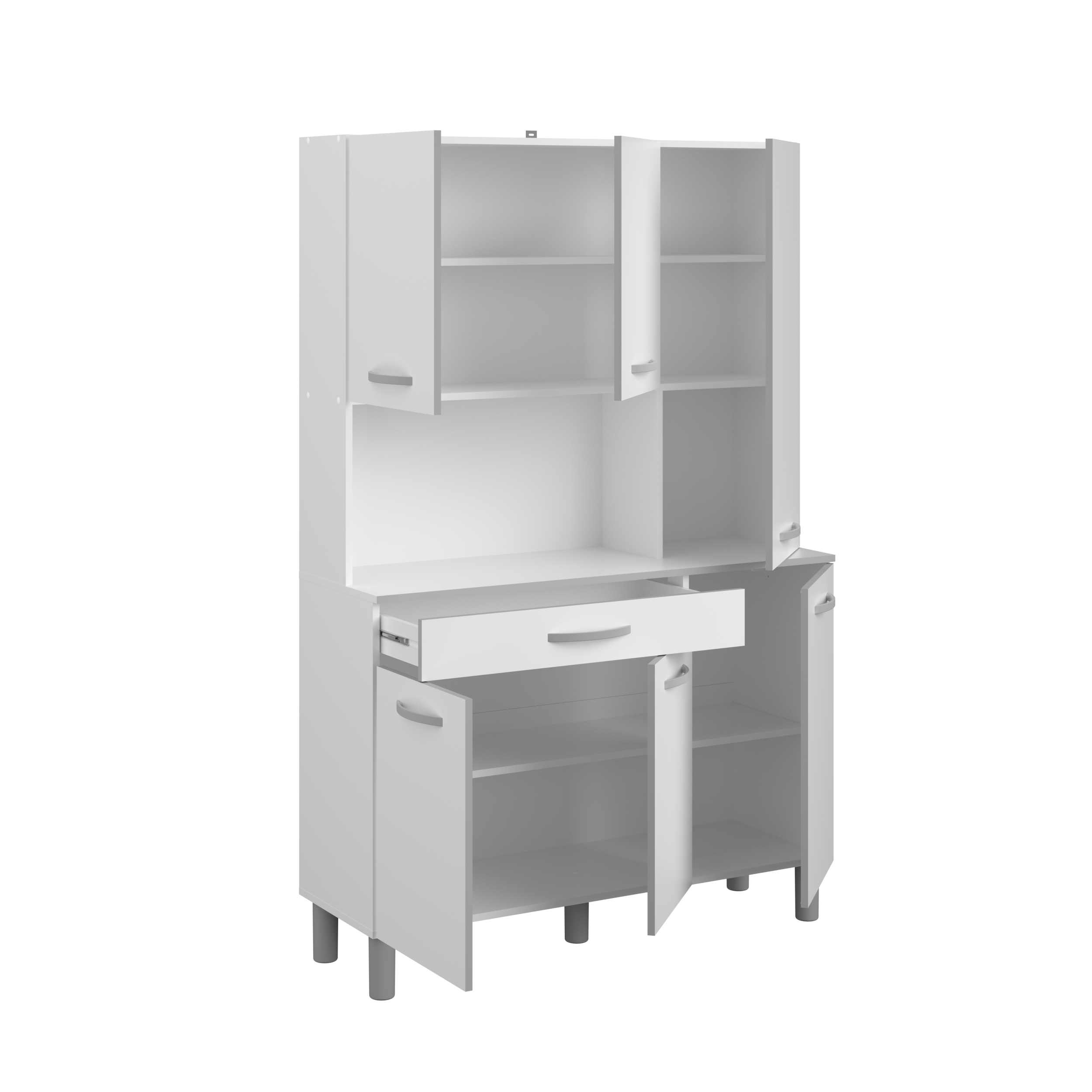 Voir la diapositive 6 : Buffet de cuisine 6 portes 1 tiroir L120cm ZAK