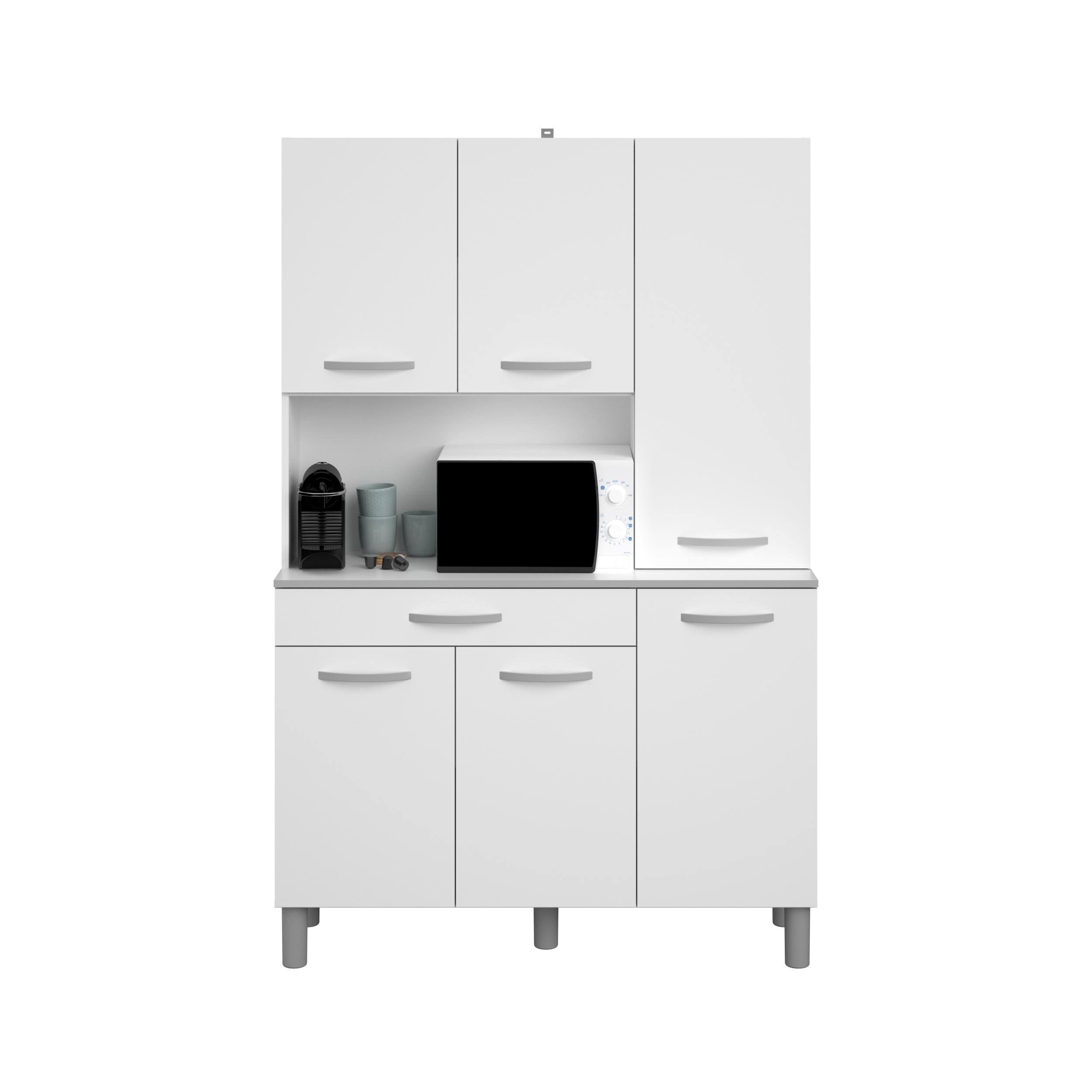 Voir la diapositive 9 : Buffet de cuisine 6 portes 1 tiroir L120cm ZAK