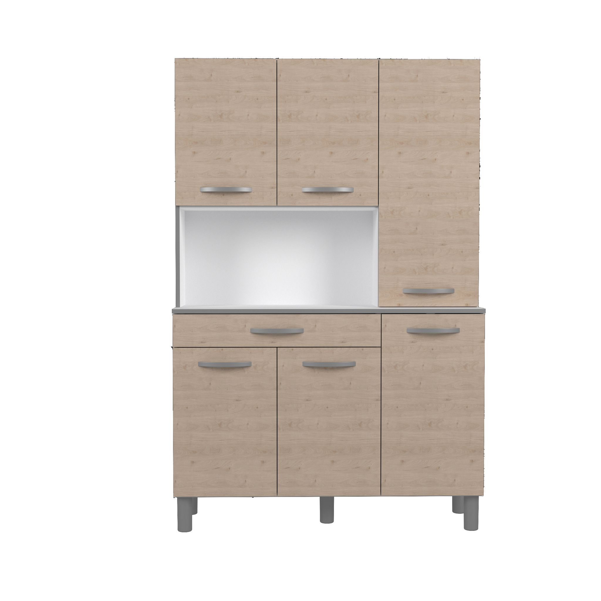 Voir la diapositive 4 : Buffet de cuisine 6 portes 1 tiroir L120cm ZAK