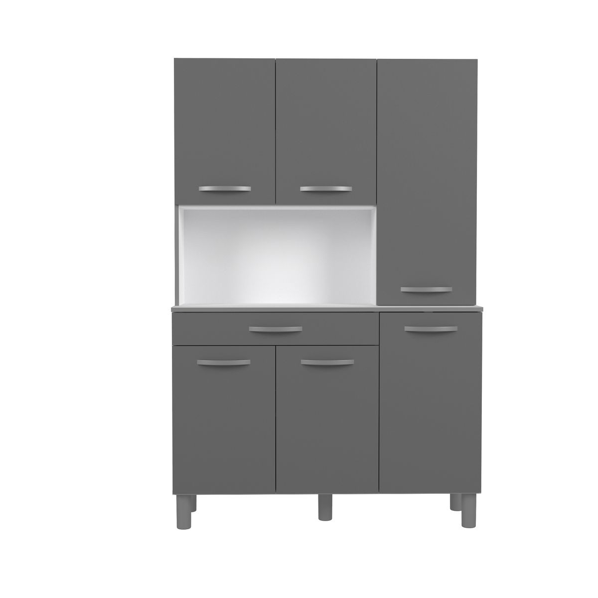 Buffet de cuisine 6 portes 1 tiroir L120cm ZAK