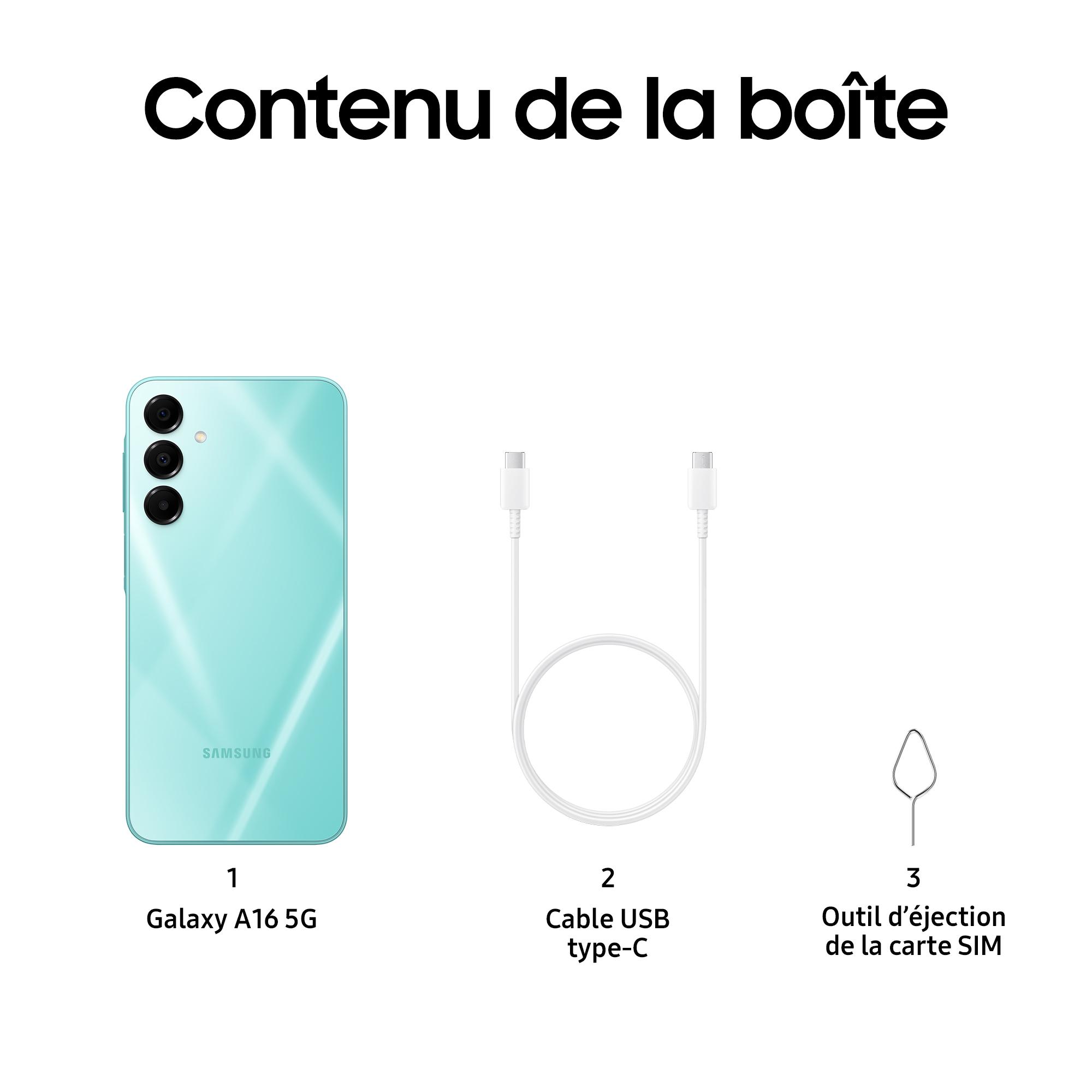 Voir la diapositive 10 : SAMSUNG Galaxy A16 5G 128Go - Turquoise