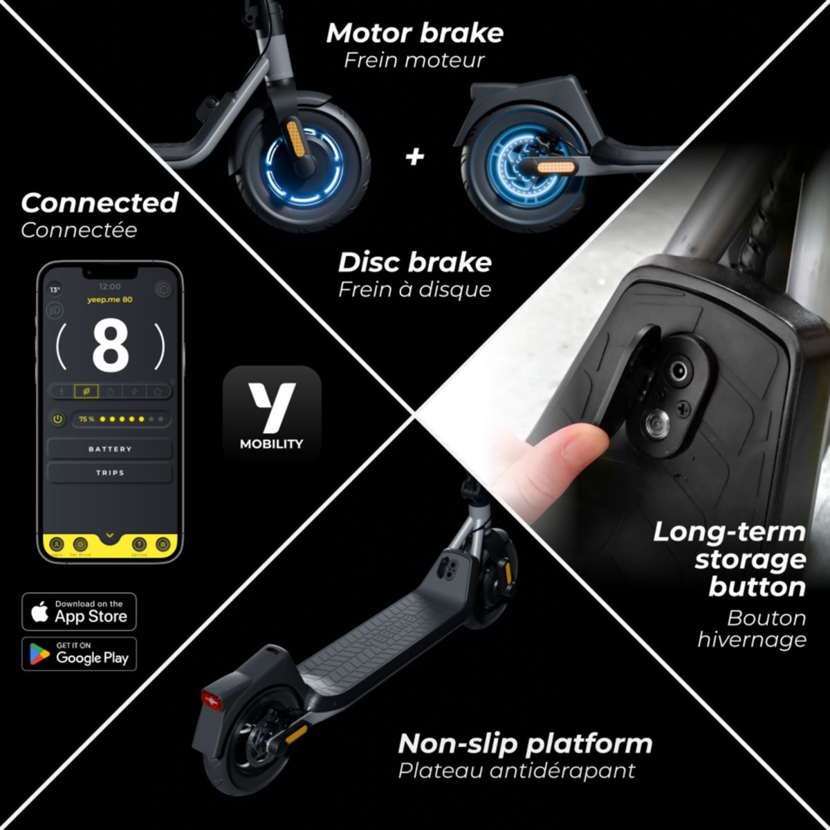 YEEP.ME Trottinette électrique 85A Start