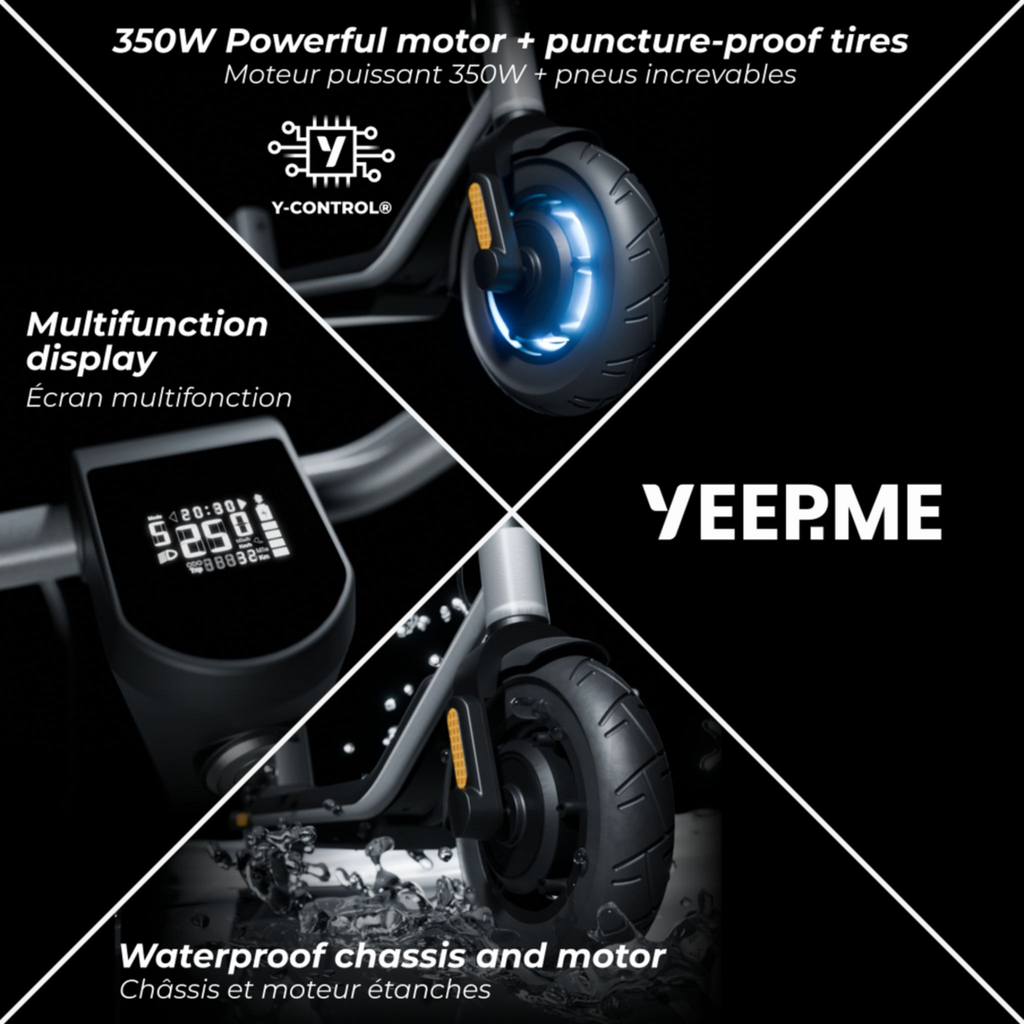 Voir la diapositive 6 : YEEP.ME Trottinette électrique 85A Start