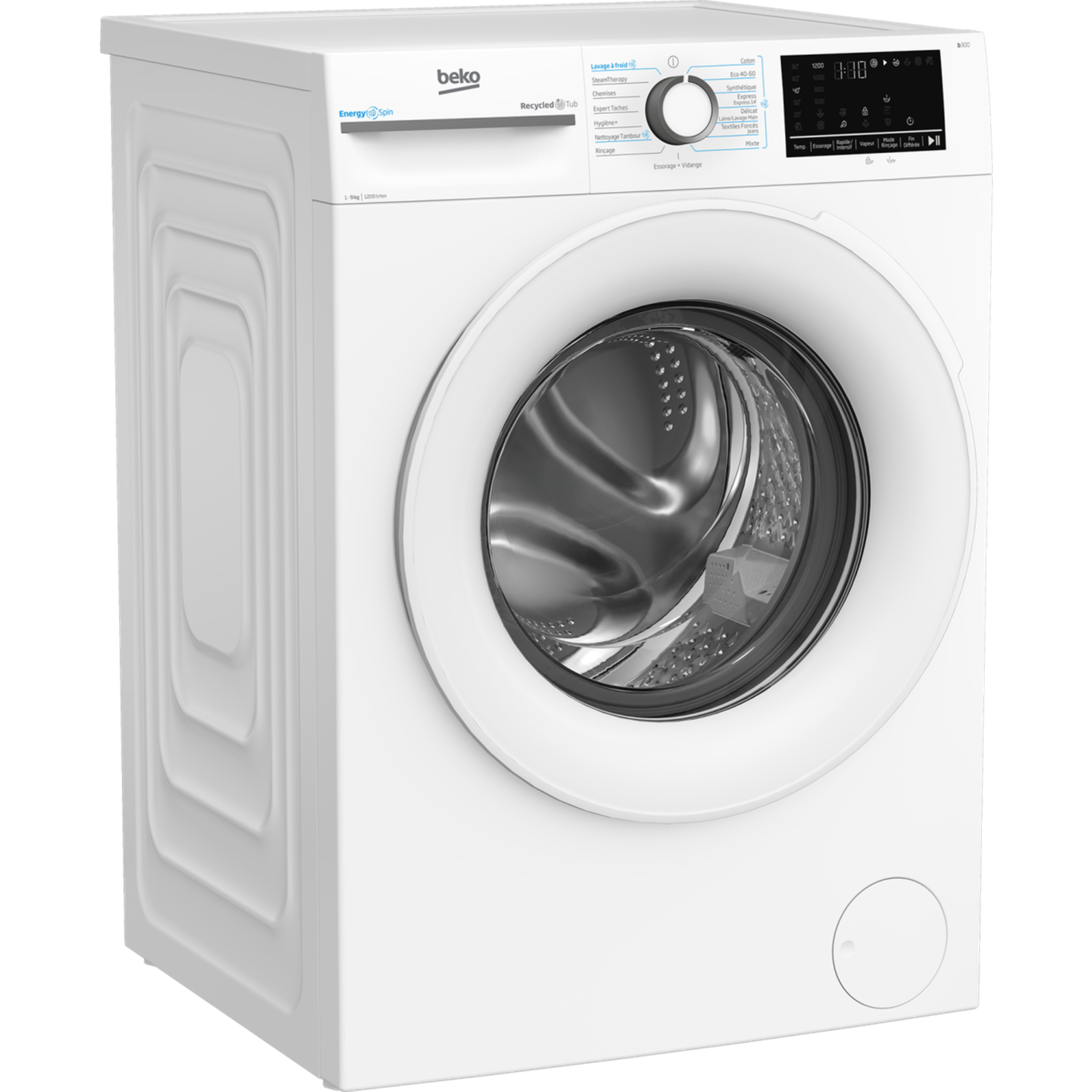 Voir la diapositive 5 : BEKO Lave linge hublot à induction BM0WT49211, 9 kg, 1200 T/min, A