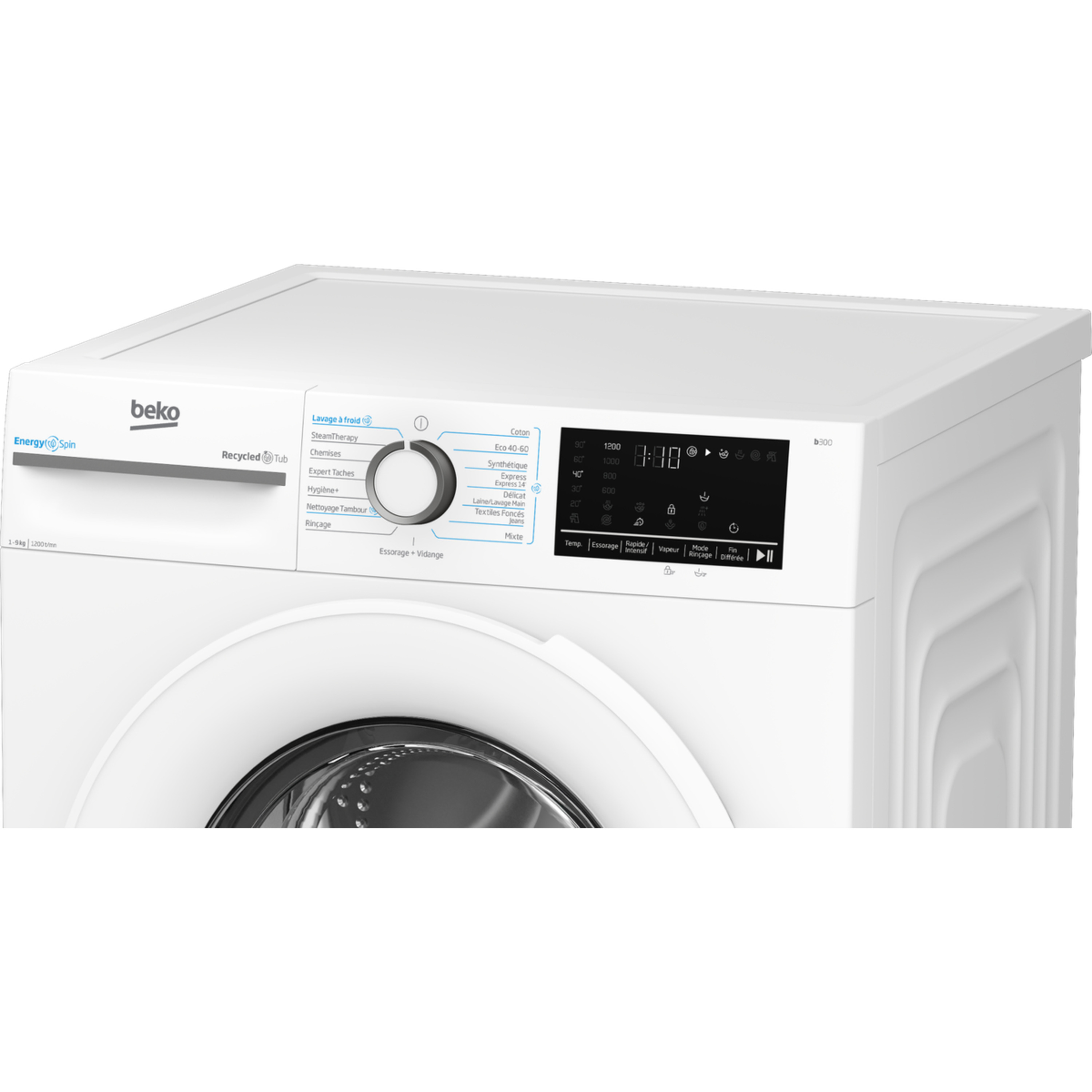 Voir la diapositive 10 : BEKO Lave linge hublot à induction BM0WT49211, 9 kg, 1200 T/min, A