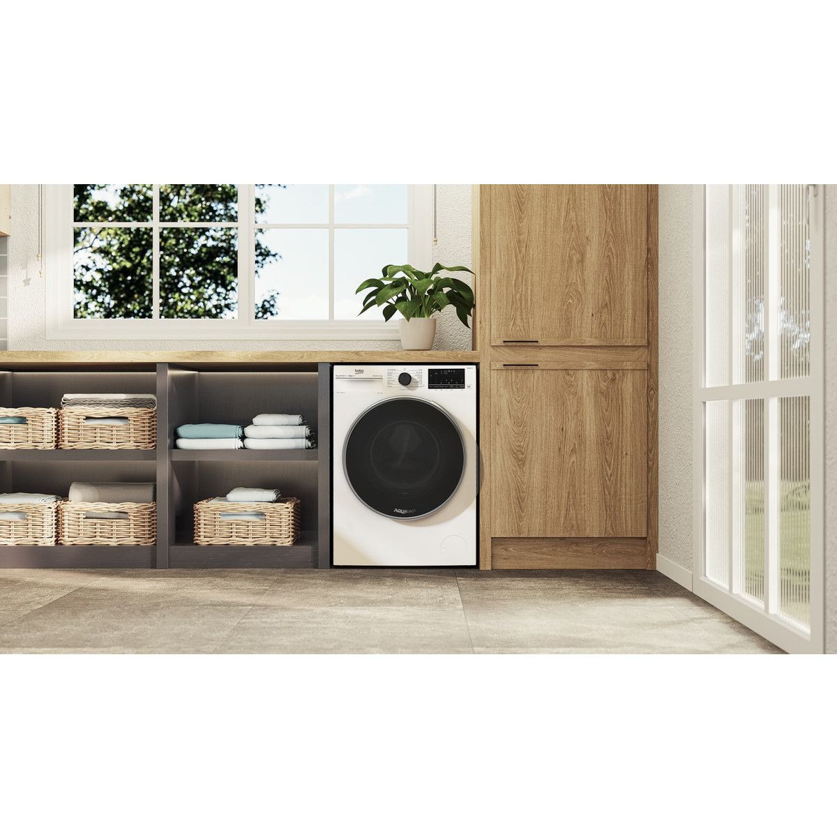 BEKO Lave linge hublot à induction B3WFT51243W, 12 kg, 1400 T/min, A