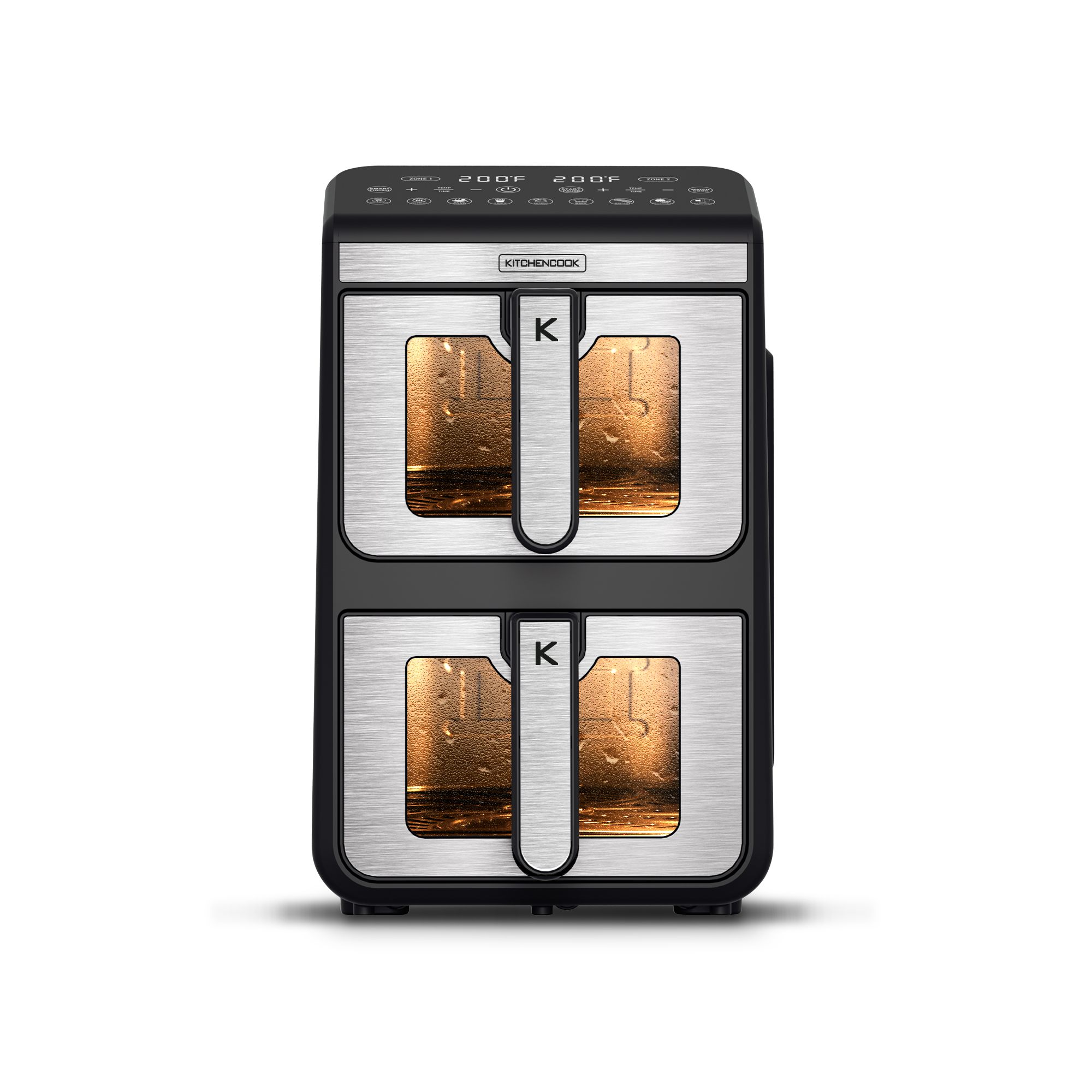 Voir la diapositive 2 : KITCHENCOOK Double friteuse à air verticale AIRFLOW11 - Noir