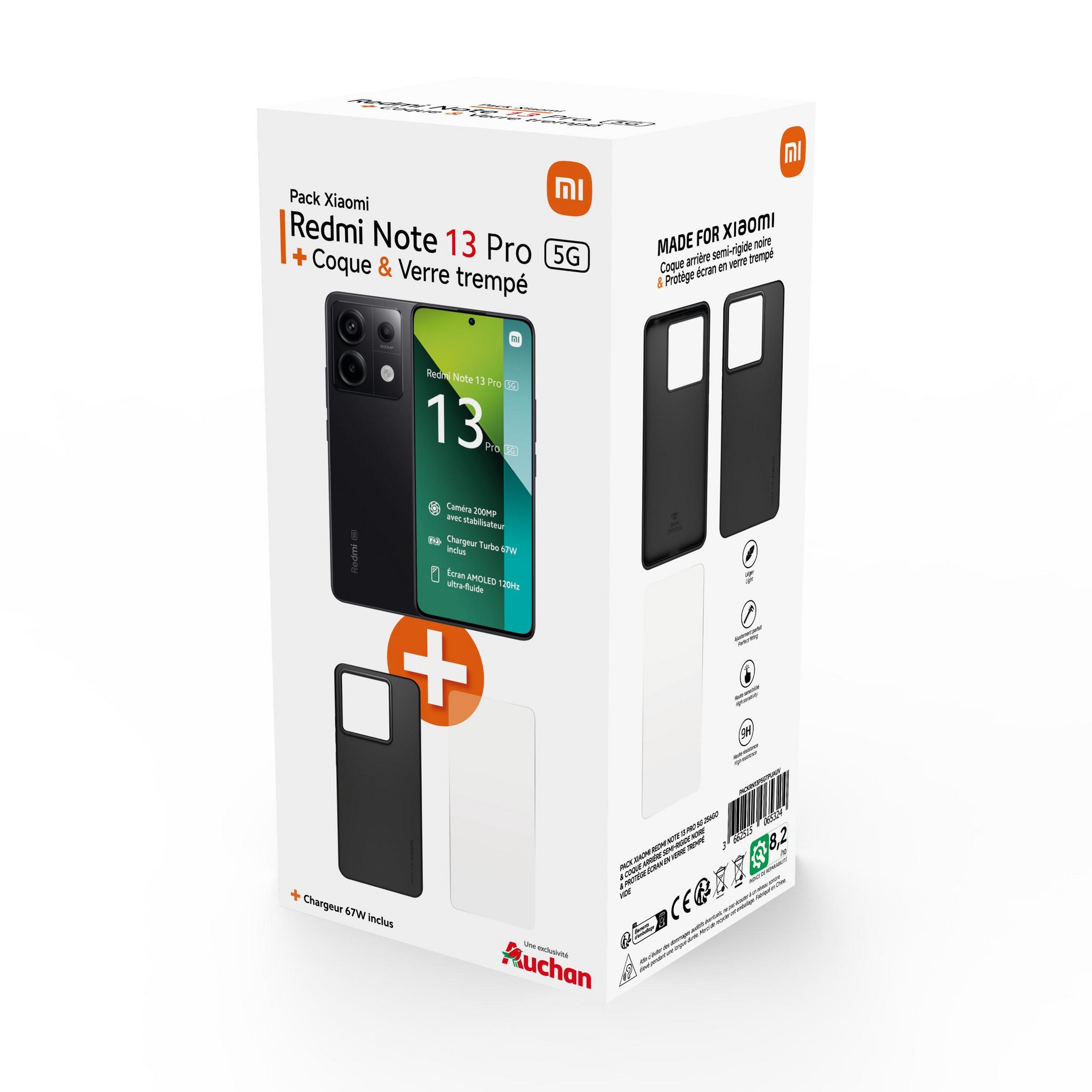 Voir la diapositive 3 : XIAOMI Pack 13P 5G 256Go + Coque + Verre trempé