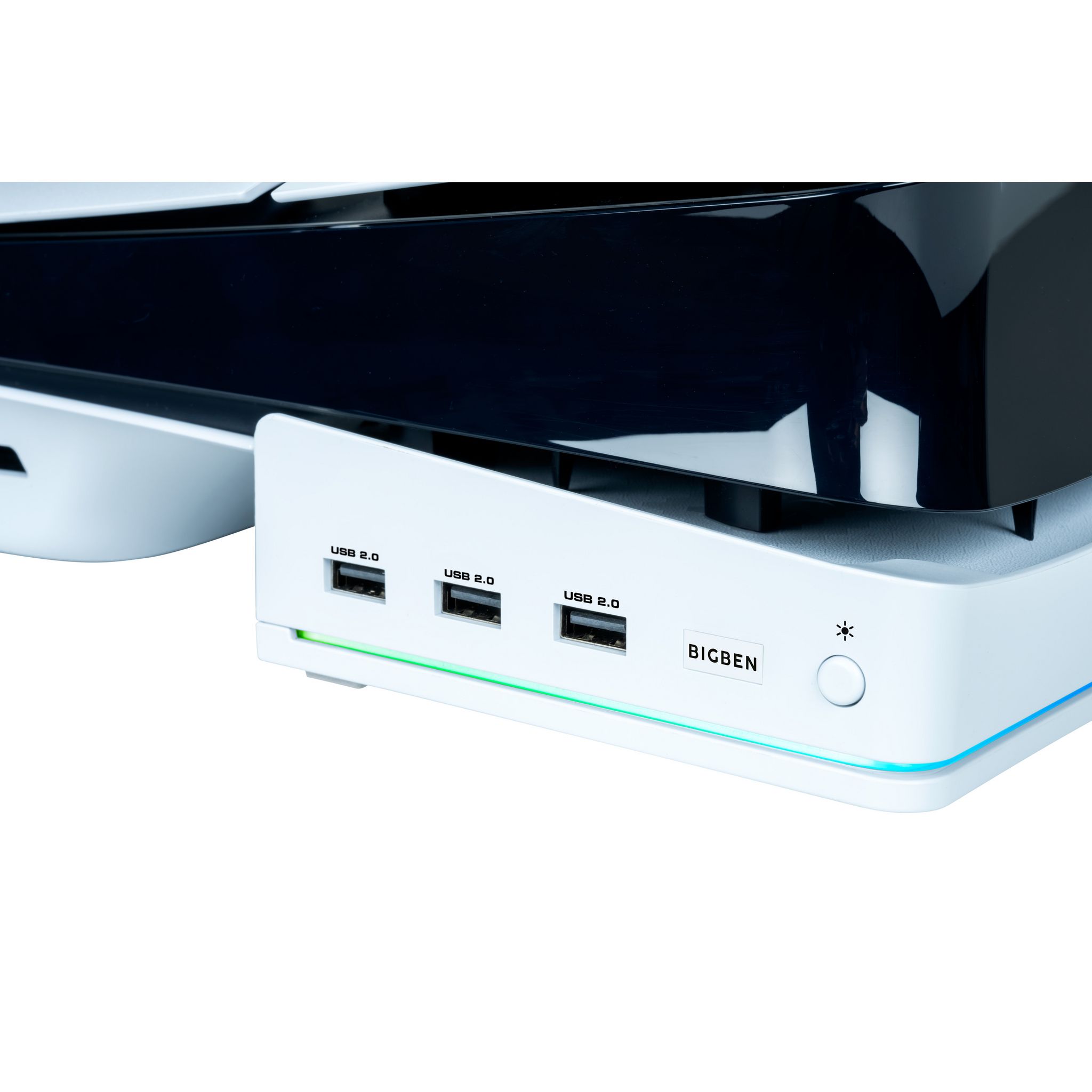 Voir la diapositive 2 : BIGBEN Support horizontal pour console Slim PS5 Blanc