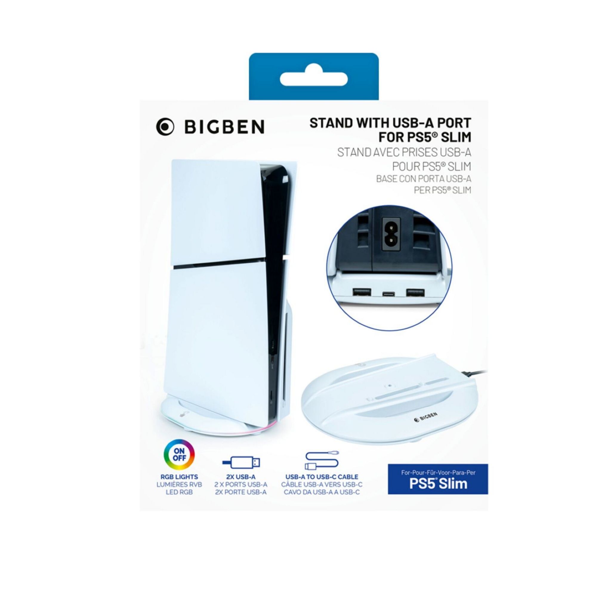 BIGBEN Support vertical Blanc pour console Slim PS5