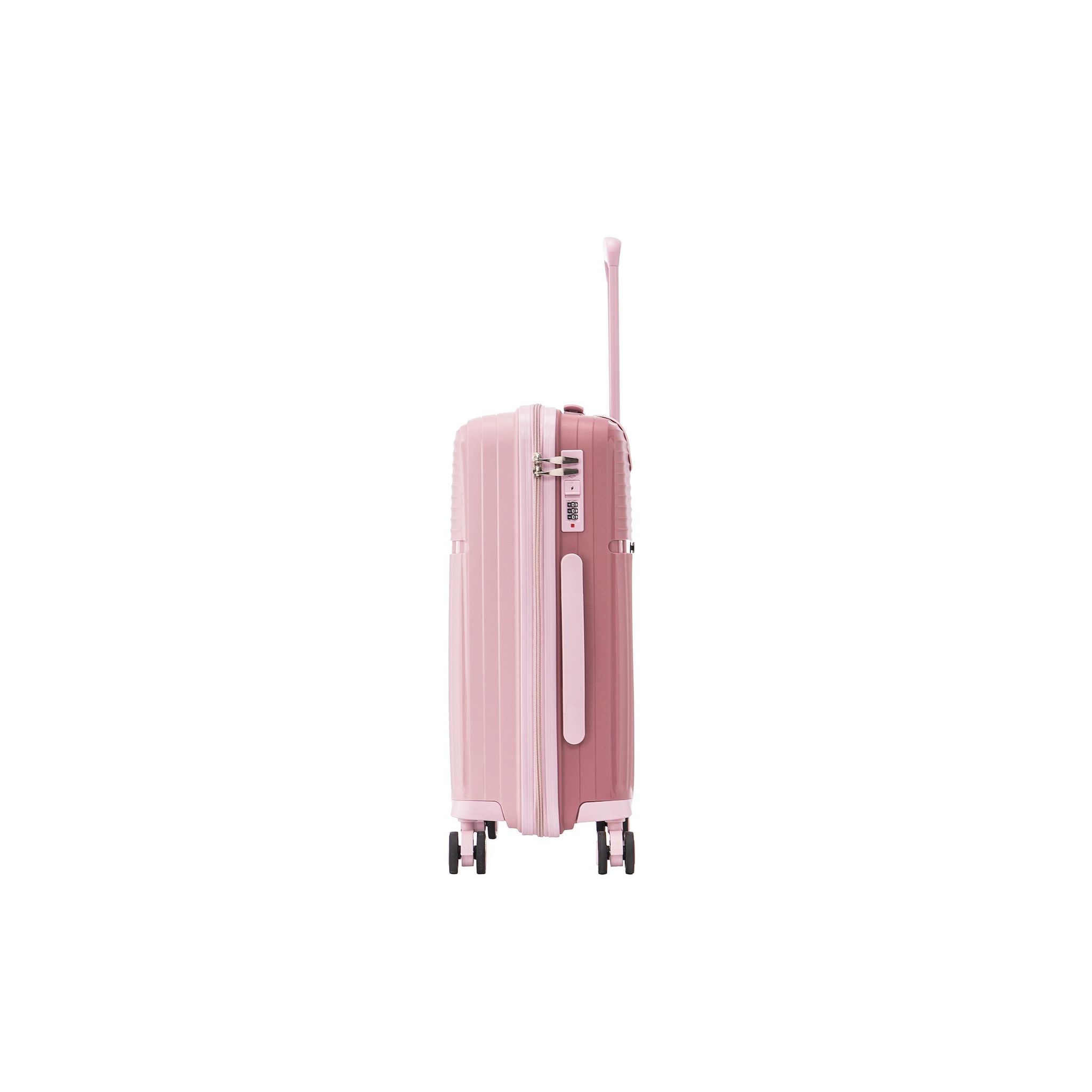 Voir la diapositive 6 : Valise Twinny Polypropylène 55cm - Rose