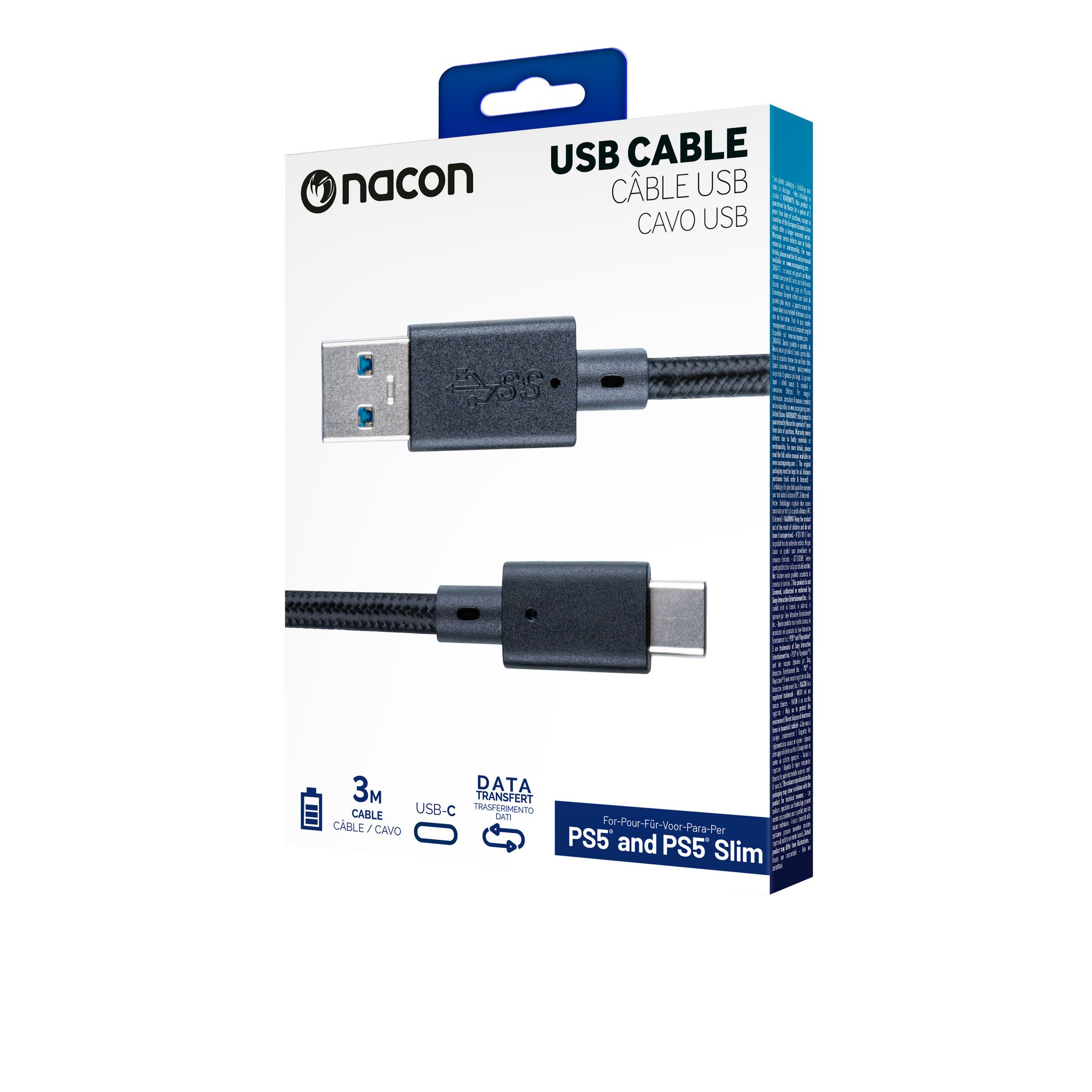 Voir la diapositive 1 : NACON Câble USB 3M manette PS5