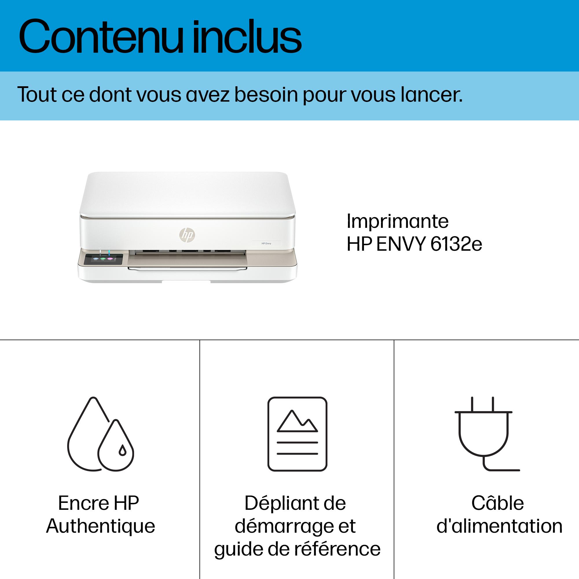Voir la diapositive 7 : HP Imprimante ENVY 6132E éligible Instant Ink