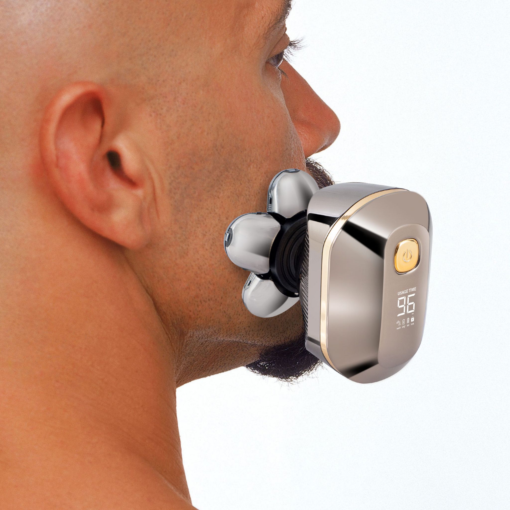 Voir la diapositive 7 : BECKER SHAVES & TRIMS Rasoir à 6 têtes rotatives H6 - Gris