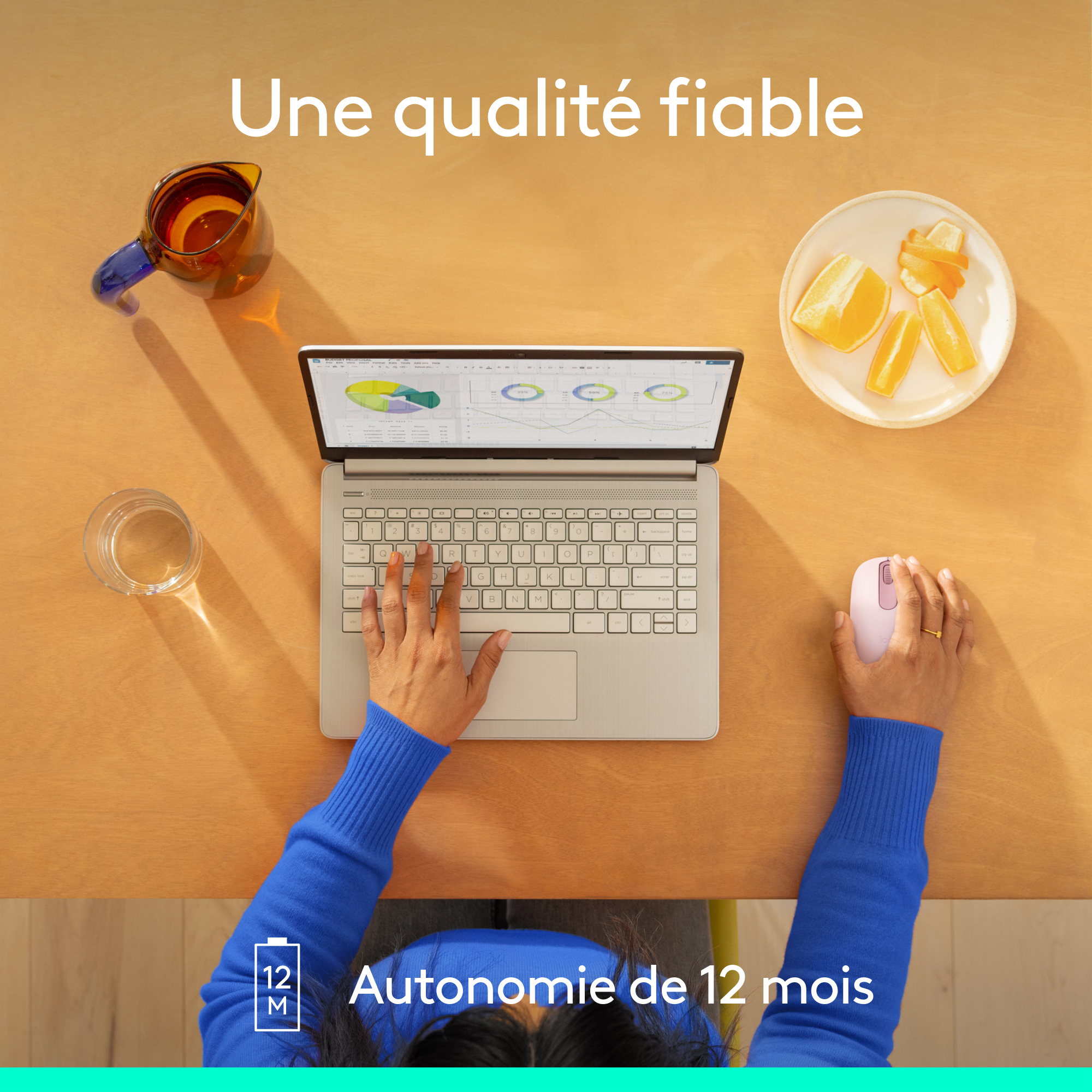 Voir la diapositive 6 : LOGITECH Souris Sans Fil M196 - Rose