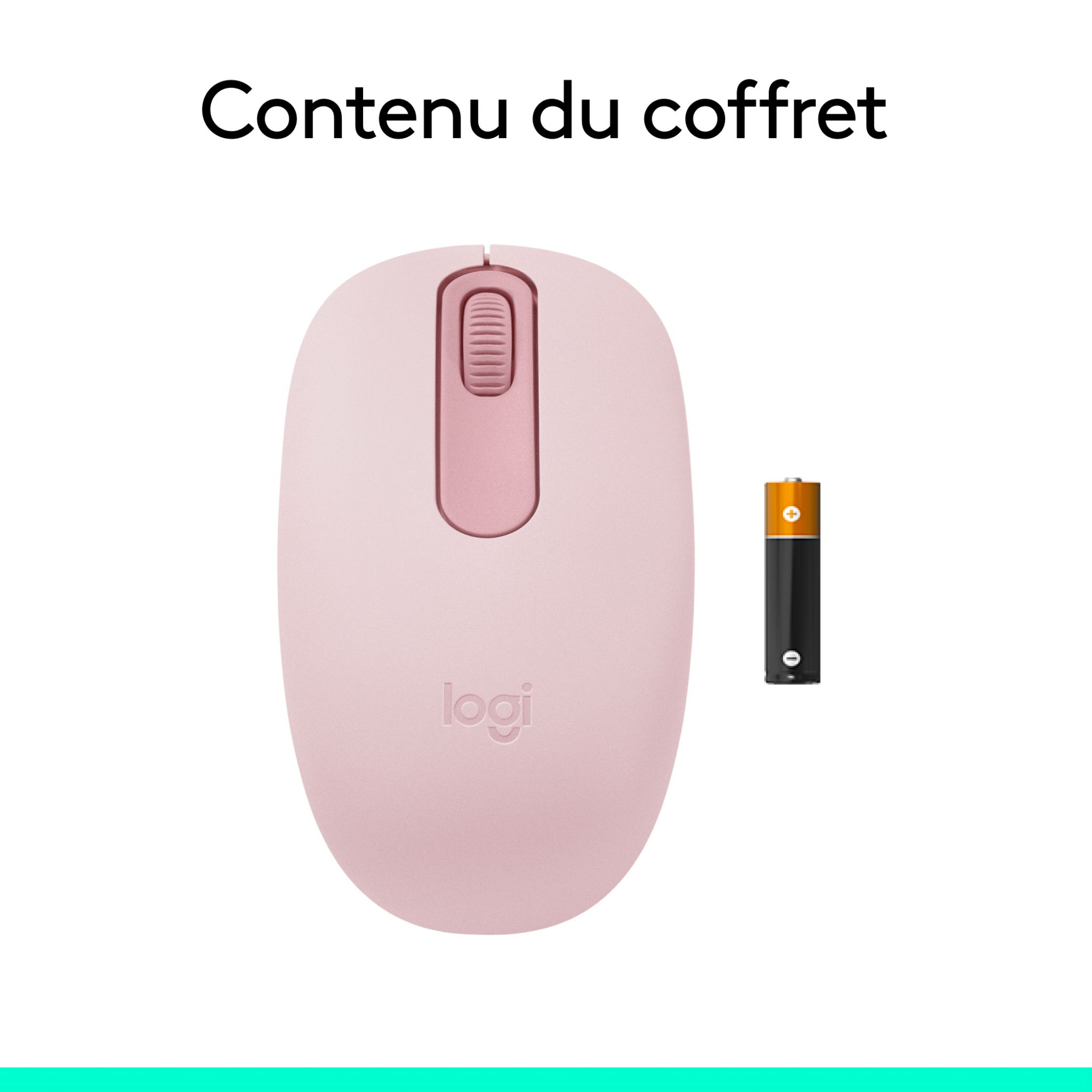Voir la diapositive 9 : LOGITECH Souris Sans Fil M196 - Rose