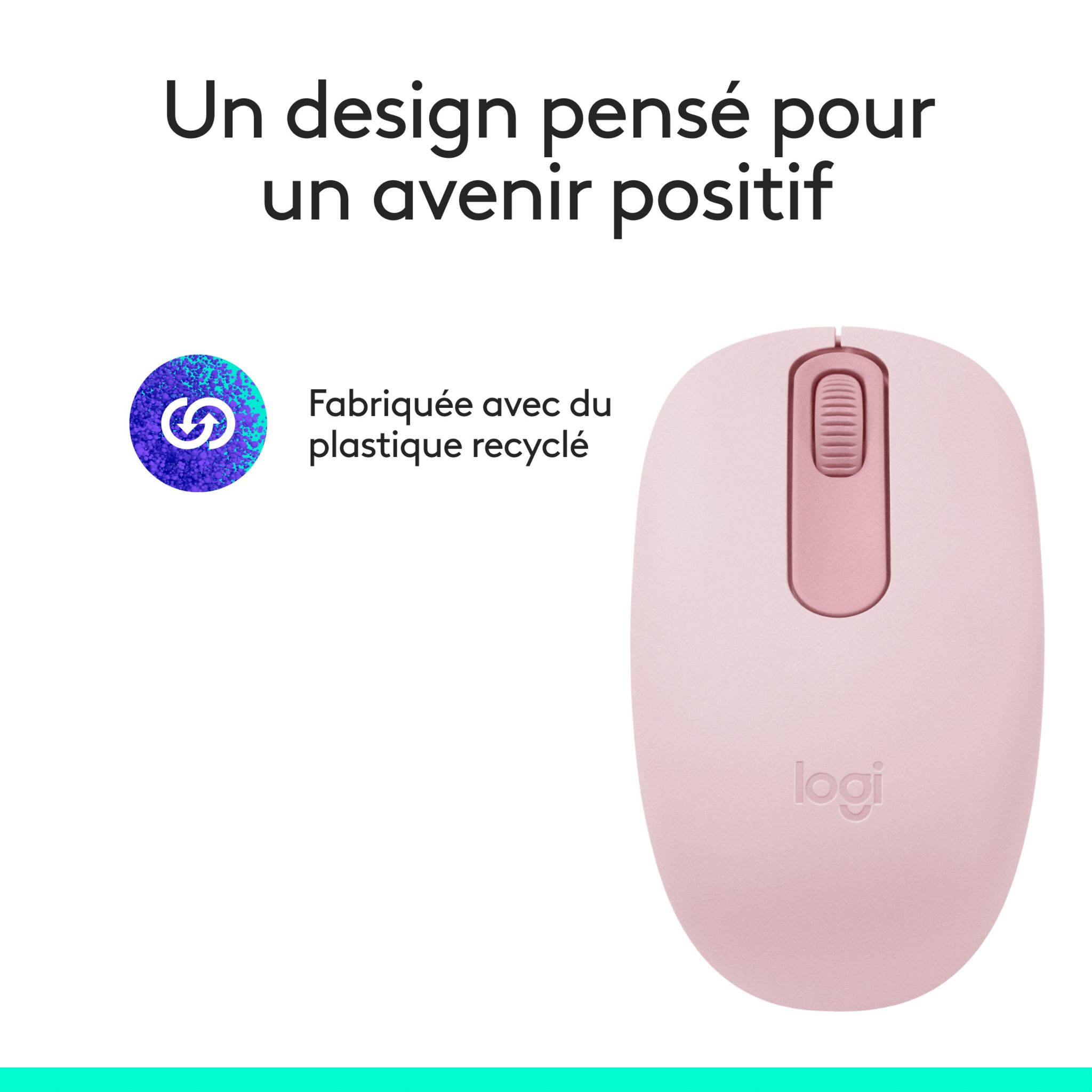 Voir la diapositive 10 : LOGITECH Souris Sans Fil M196 - Rose