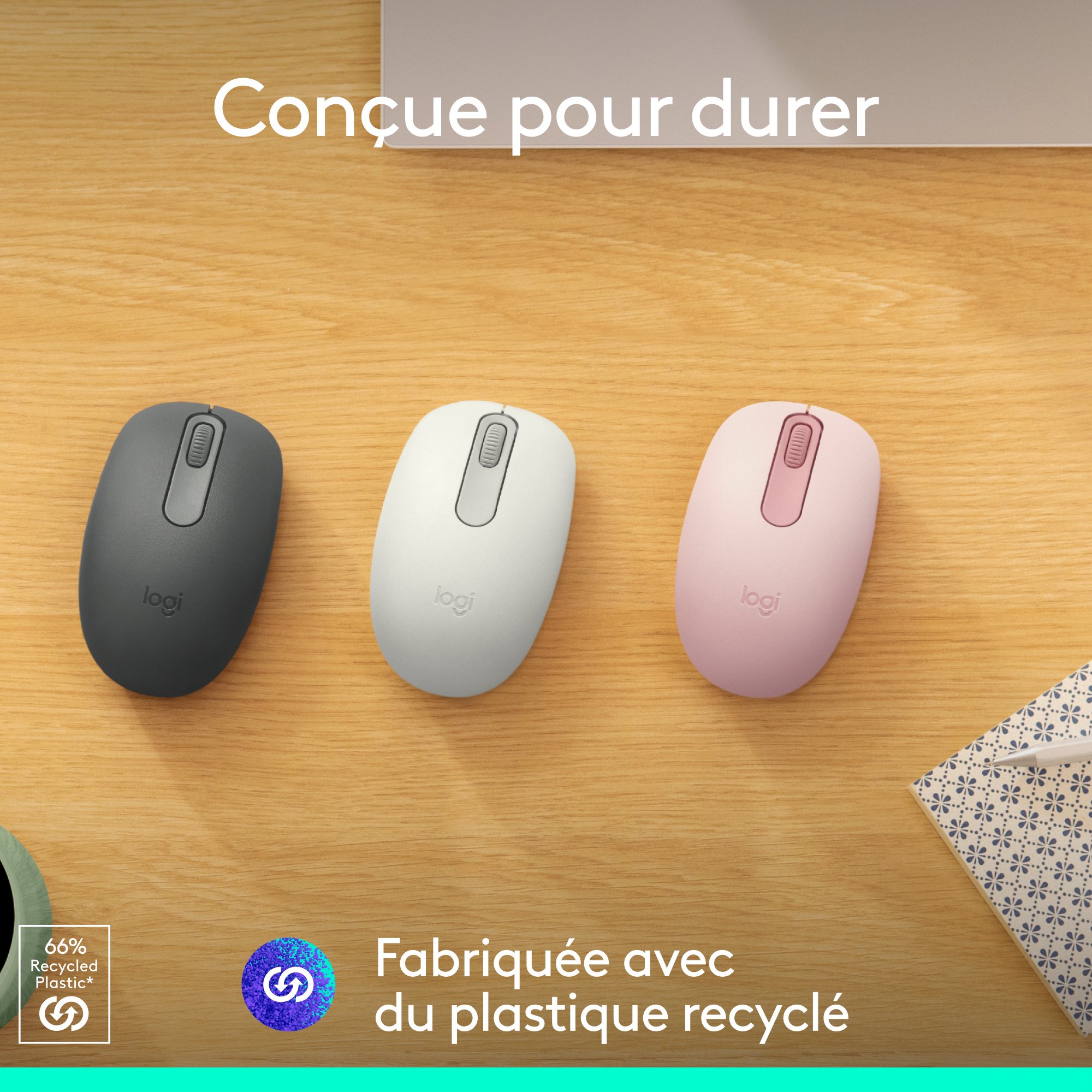 Voir la diapositive 4 : LOGITECH Souris Sans Fil M196 - Blanc