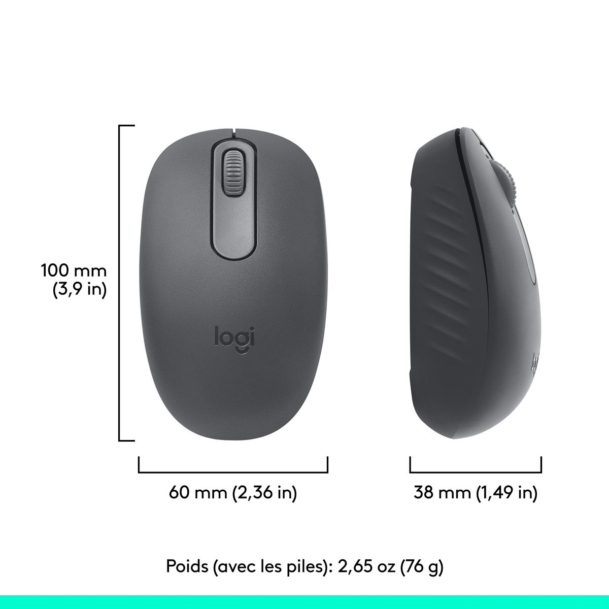 LOGITECH Souris Sans Fil M196 - Noir