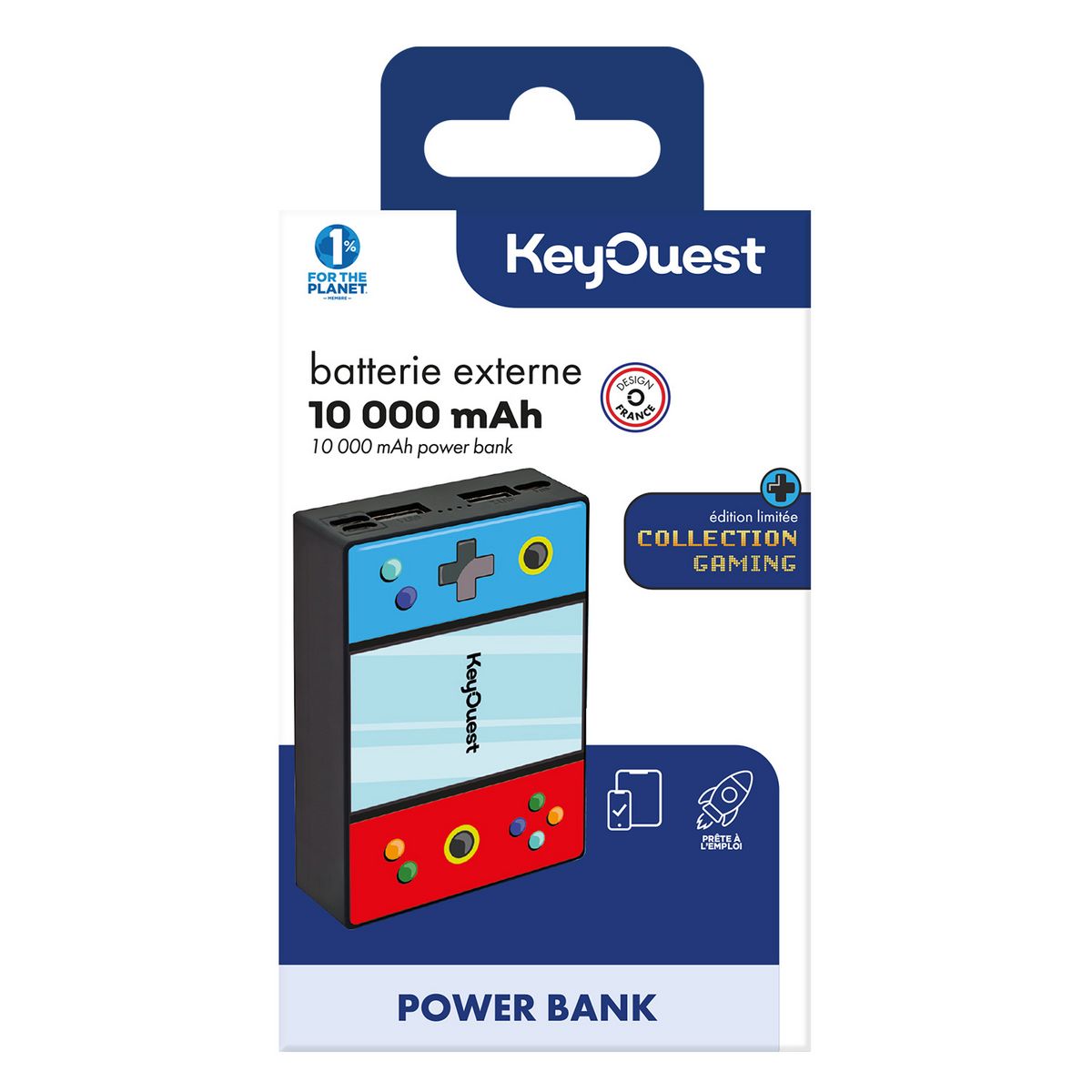 KEYOUEST Batterie de secours 10 000 mAh Collection Gaming Switch
