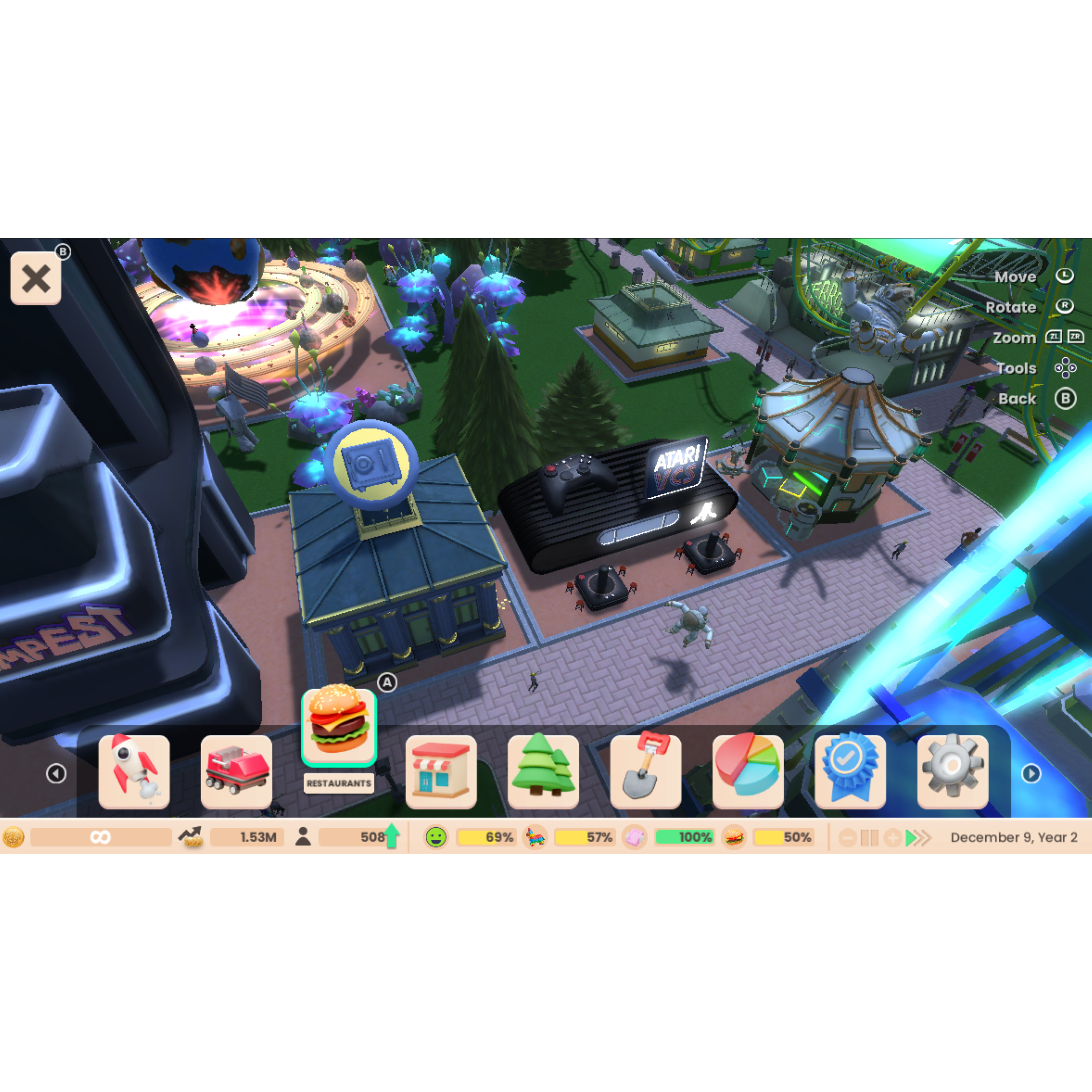 Voir la diapositive 2 : RollerCoaster Tycoon Adventures Deluxe PS5